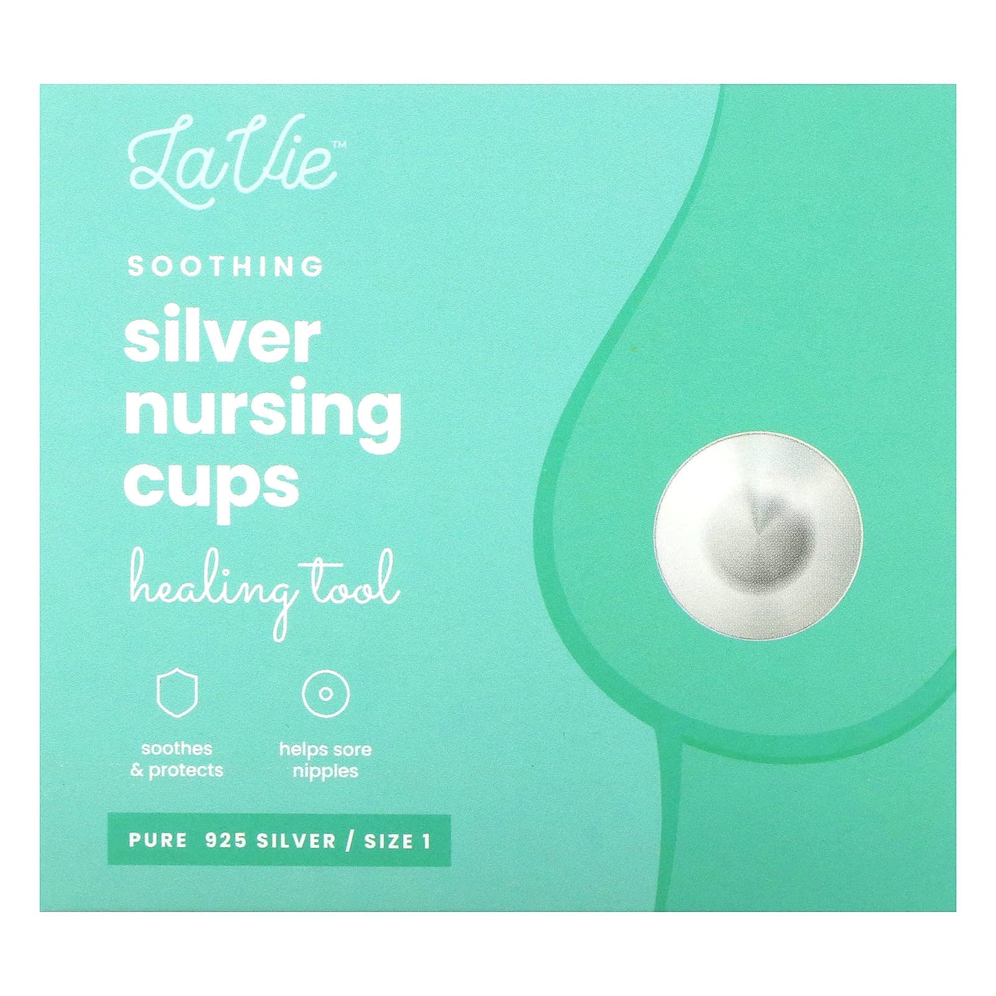 LaVie, Soothing Silver Nursing Cups, Healing Tool, Size 1, 3 Piece Set - Image 1