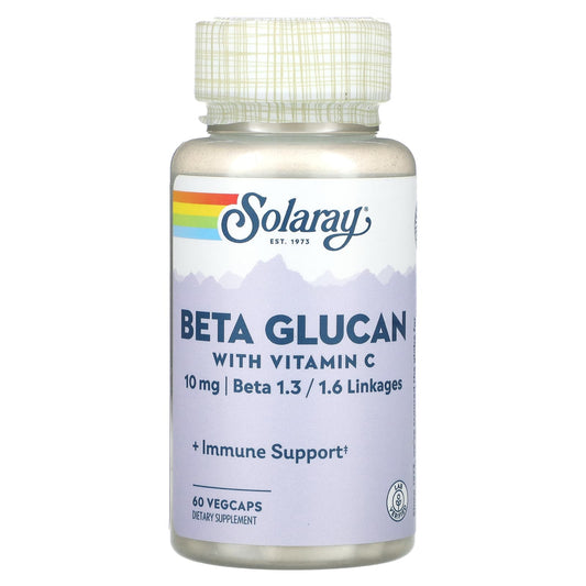 Solaray, Beta Glucan with Vitamin C, 60 VegCaps - Image 1