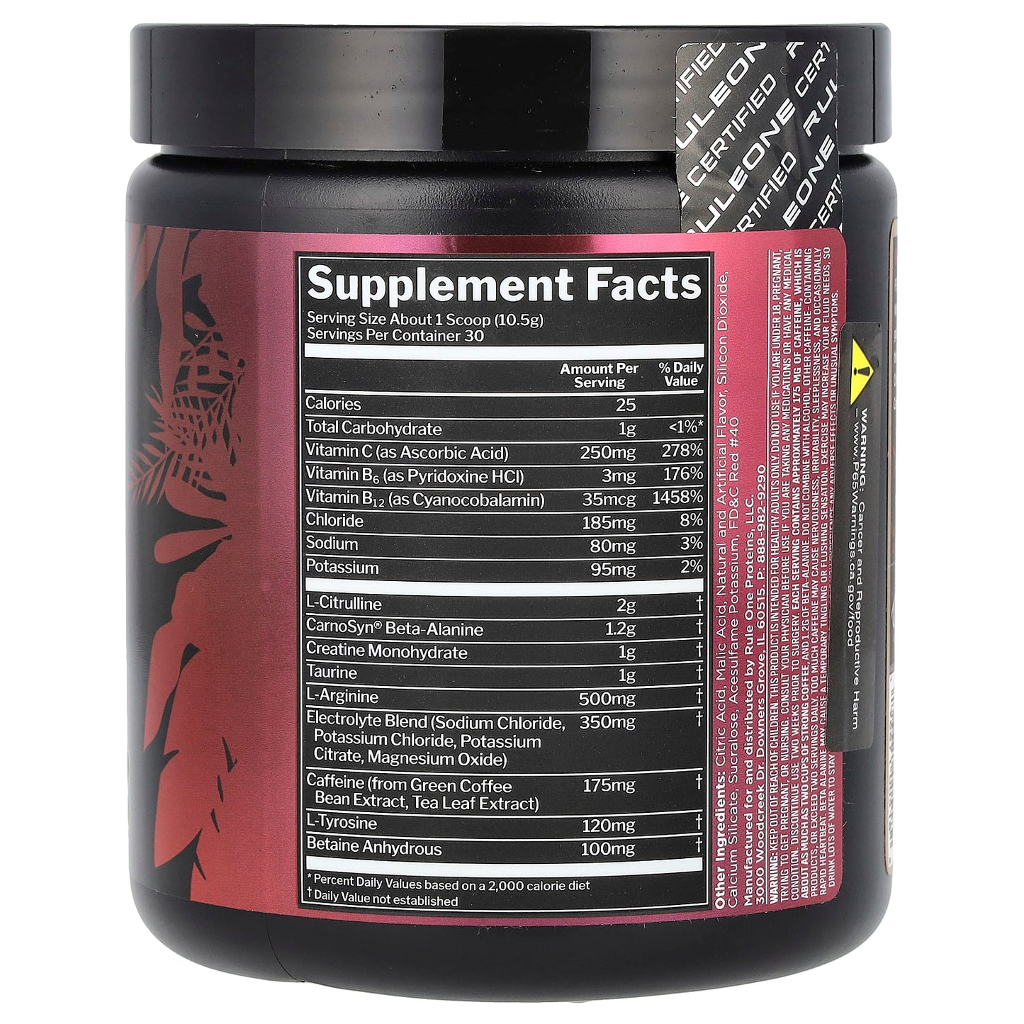 Rule One Proteins, Roar, Ferocious Pre-Workout, Fruit Punch, 11.11 oz (315 g) - Image 2