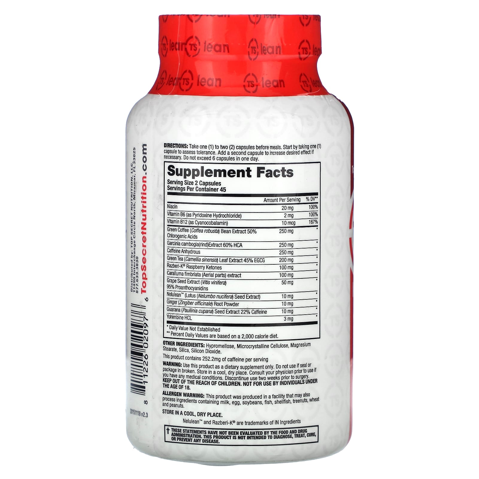 Top Secret Nutrition, Lean, Ab Igniter, 90 Veggie Caps - Image 2