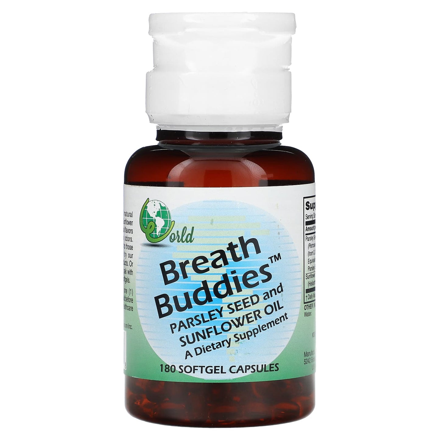 World Organic, Breath Buddies, 180 Softgel Capsules - Image 1