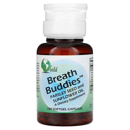 World Organic, Breath Buddies, 180 Softgel Capsules - Image 1