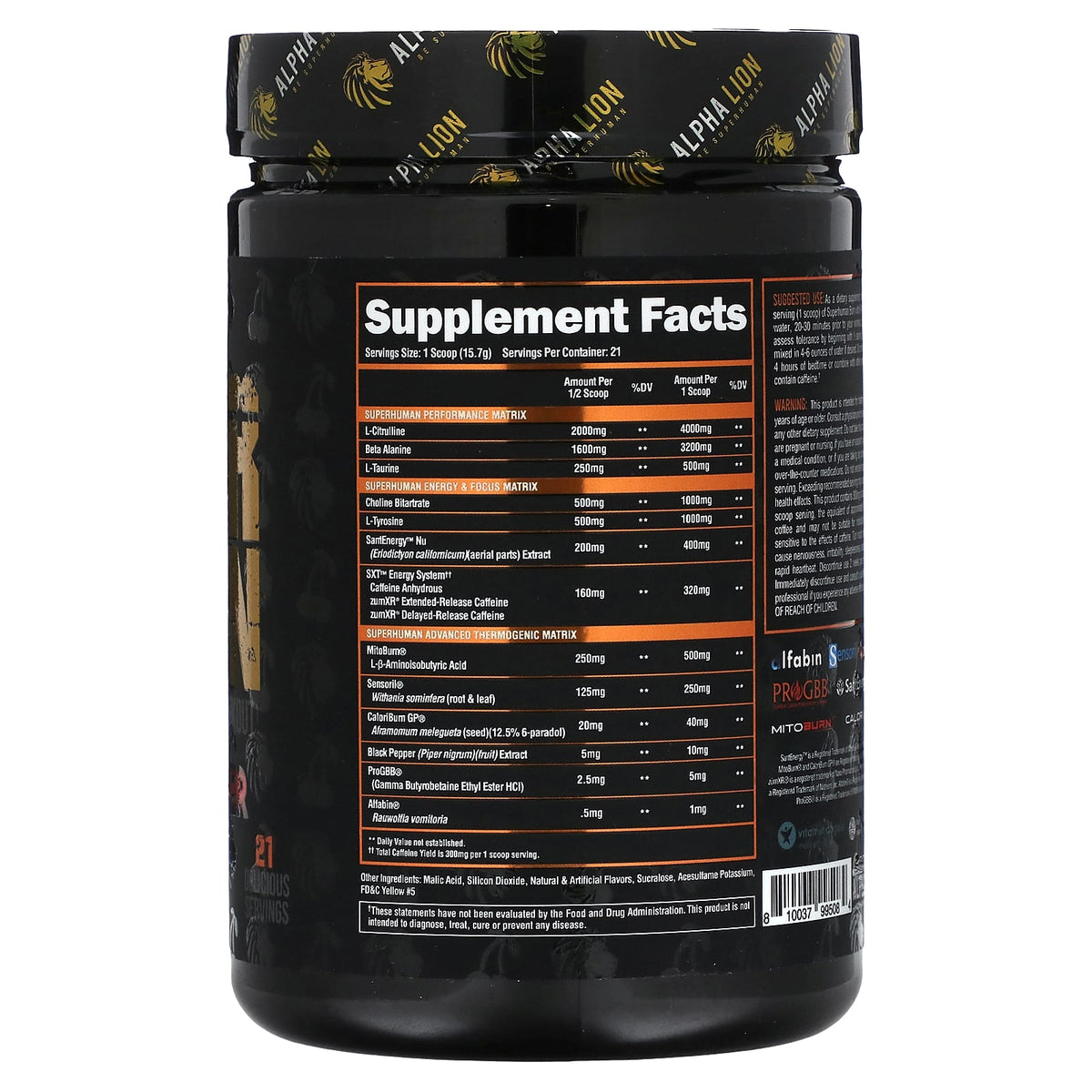 Alpha Lion SuperHuman Burn Fat Burning Pre-Workout Supplement - Image 2