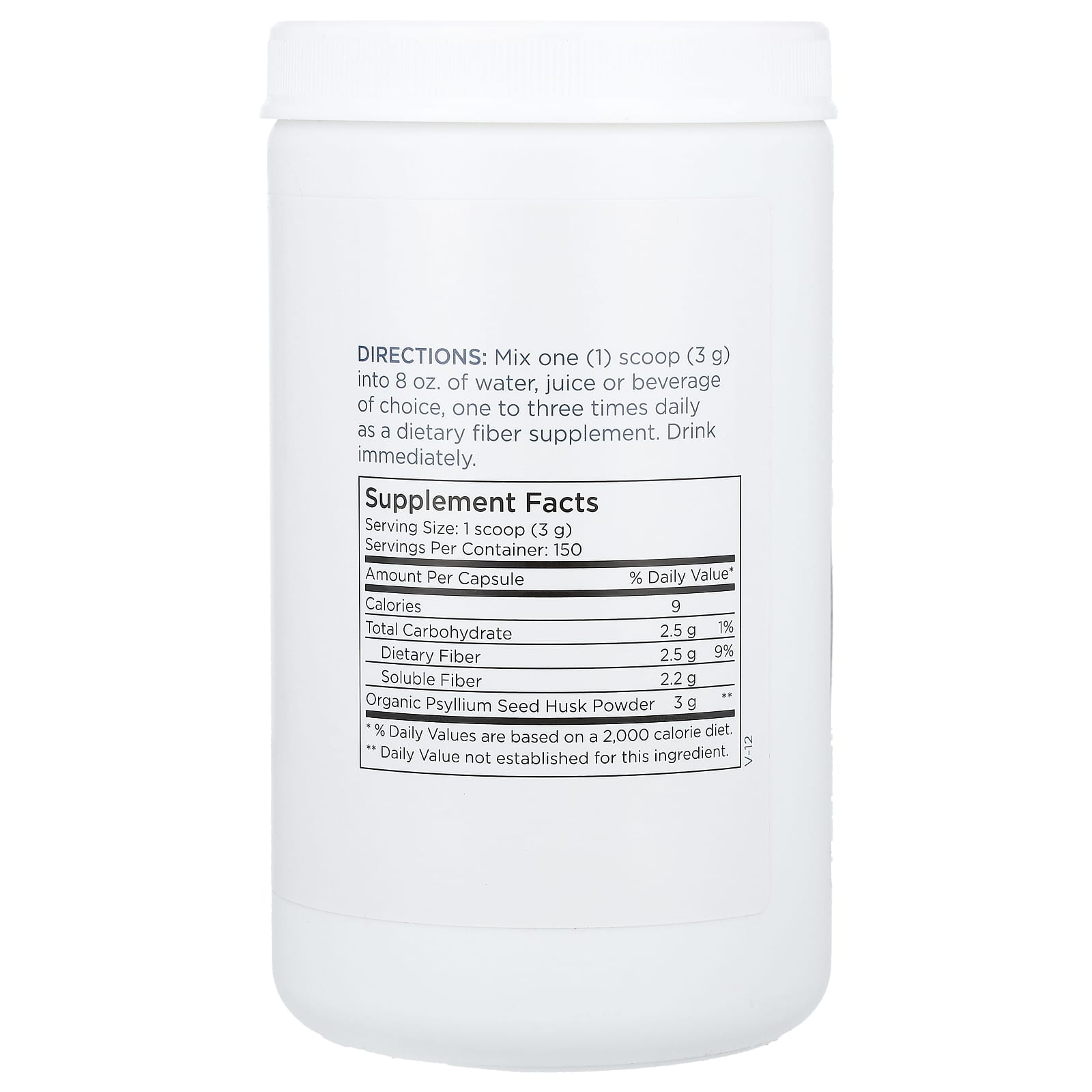Metabolic Maintenance, Organic Psyllium Husk Powder , 1 lb (454 g) - Image 2