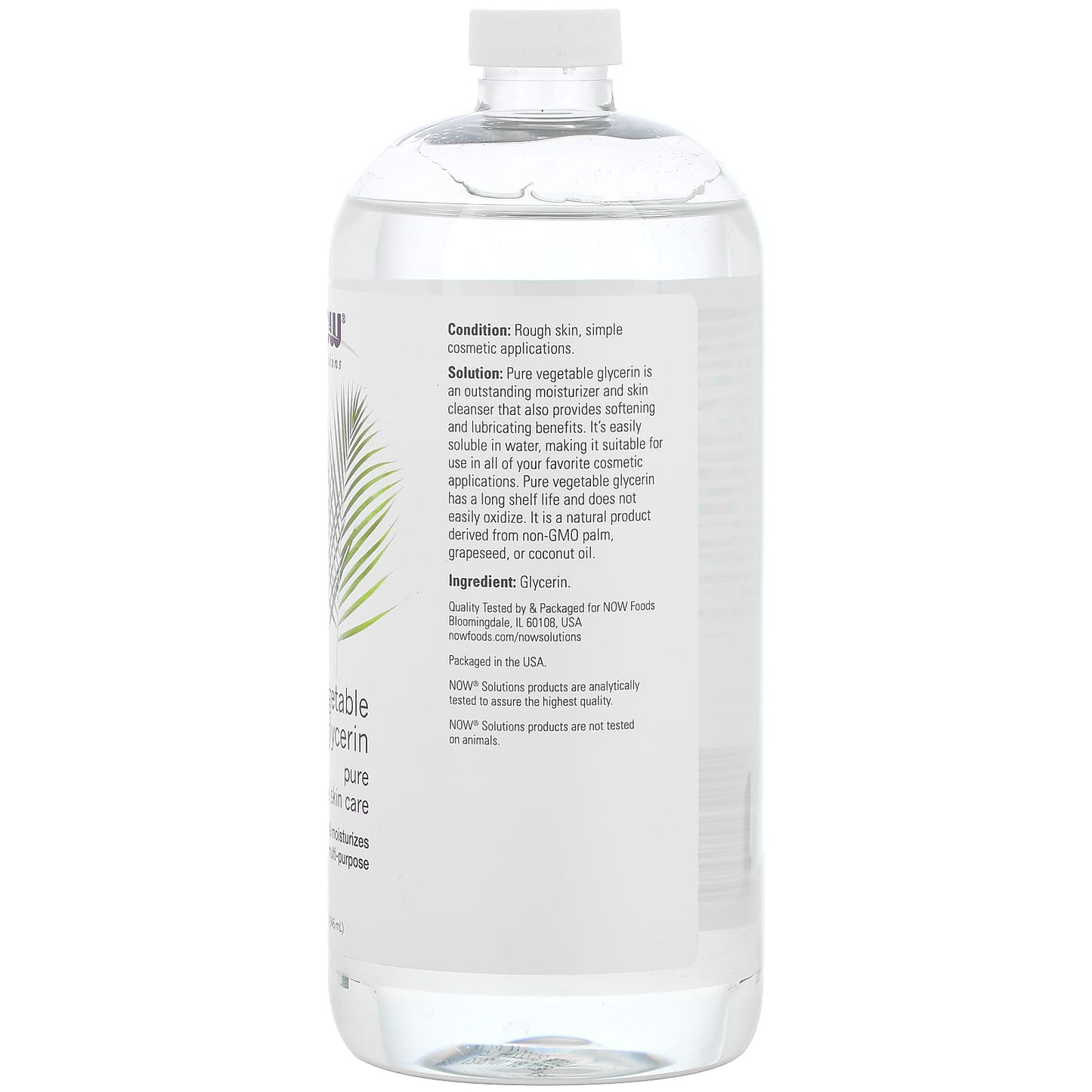 NOW Foods, Solutions, Vegetable Glycerin, 32 fl oz (946 ml) - Image 2