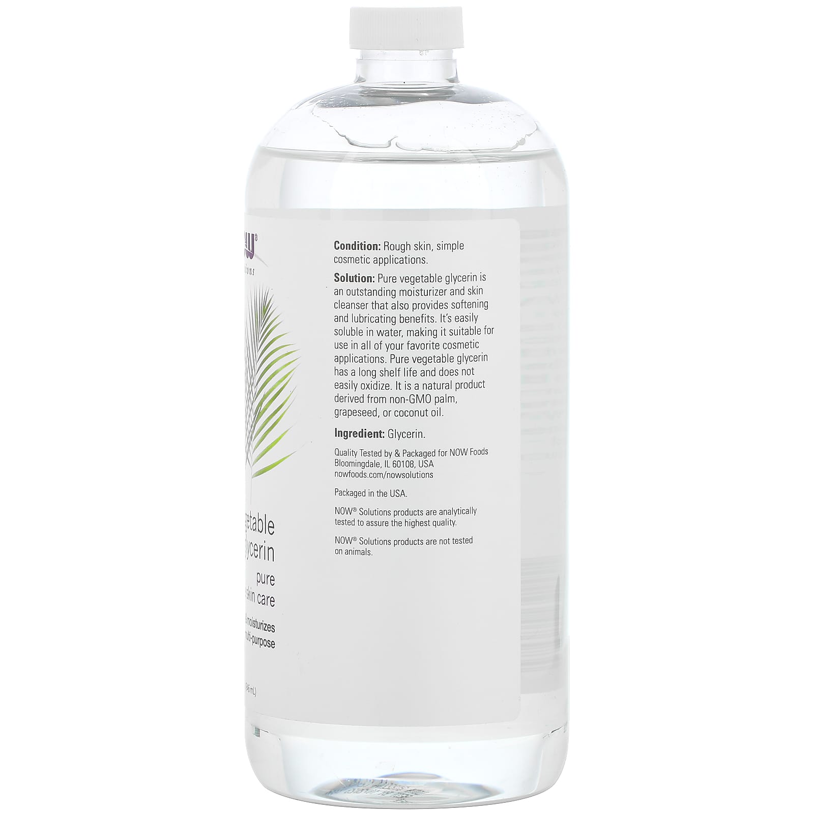 NOW Foods, Solutions, Vegetable Glycerin, 32 fl oz (946 ml) - Image 2