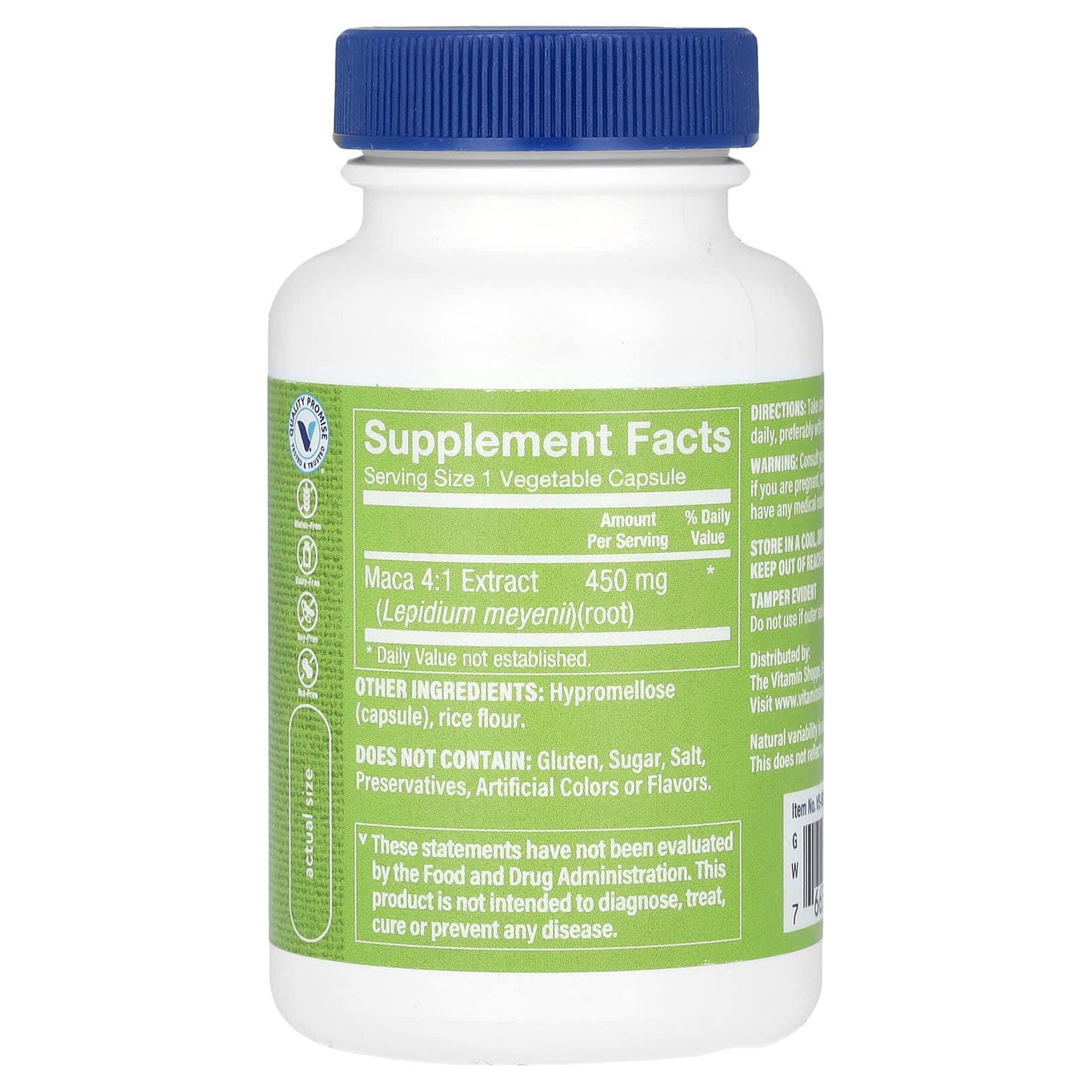 The Vitamin Shoppe, Maca Extract, 450 mg, 60 Vegetable Capsules - Image 2