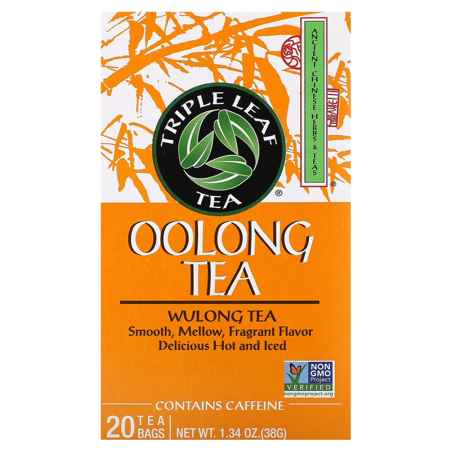 Triple Leaf Tea, Wulong Oolong Tea, 20 Tea Bags, 1.34 oz (38 g) - Image 1