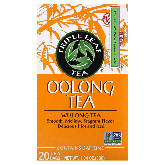 Triple Leaf Tea, Wulong Oolong Tea, 20 Tea Bags, 1.34 oz (38 g) - Image 1