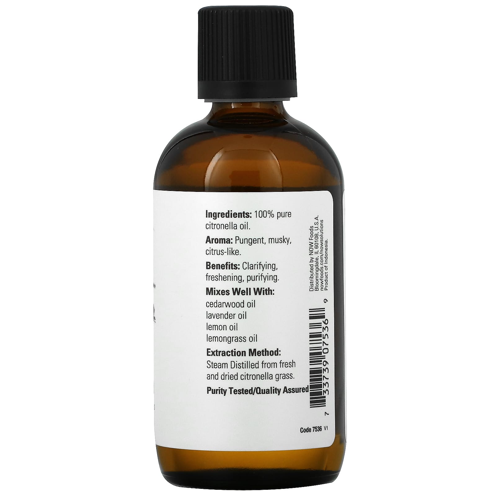 NOW Foods, Essential Oils, Citronella, 4 fl oz (118 ml) - Image 2