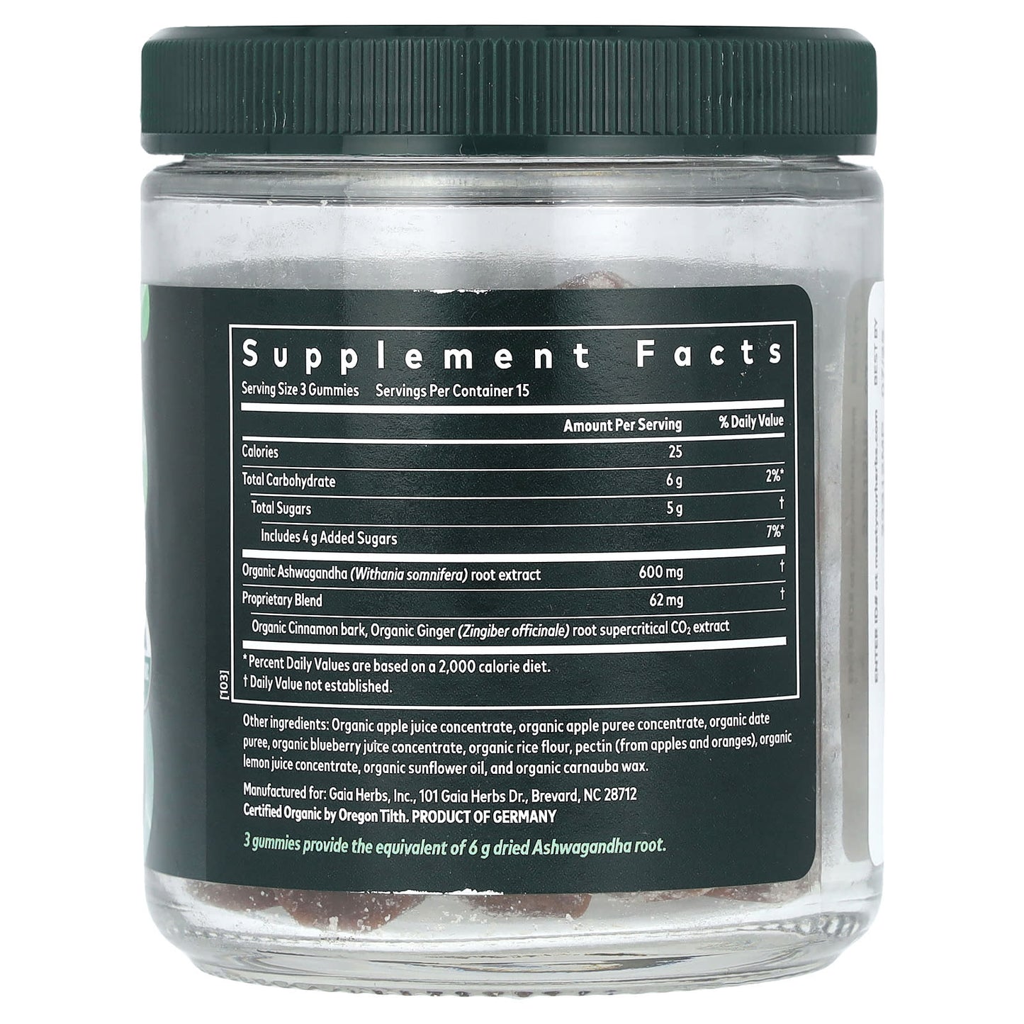 Gaia Herbs Ashwagandha Gummies for Stress Relief | Vegan & USDA Organic - Image 2
