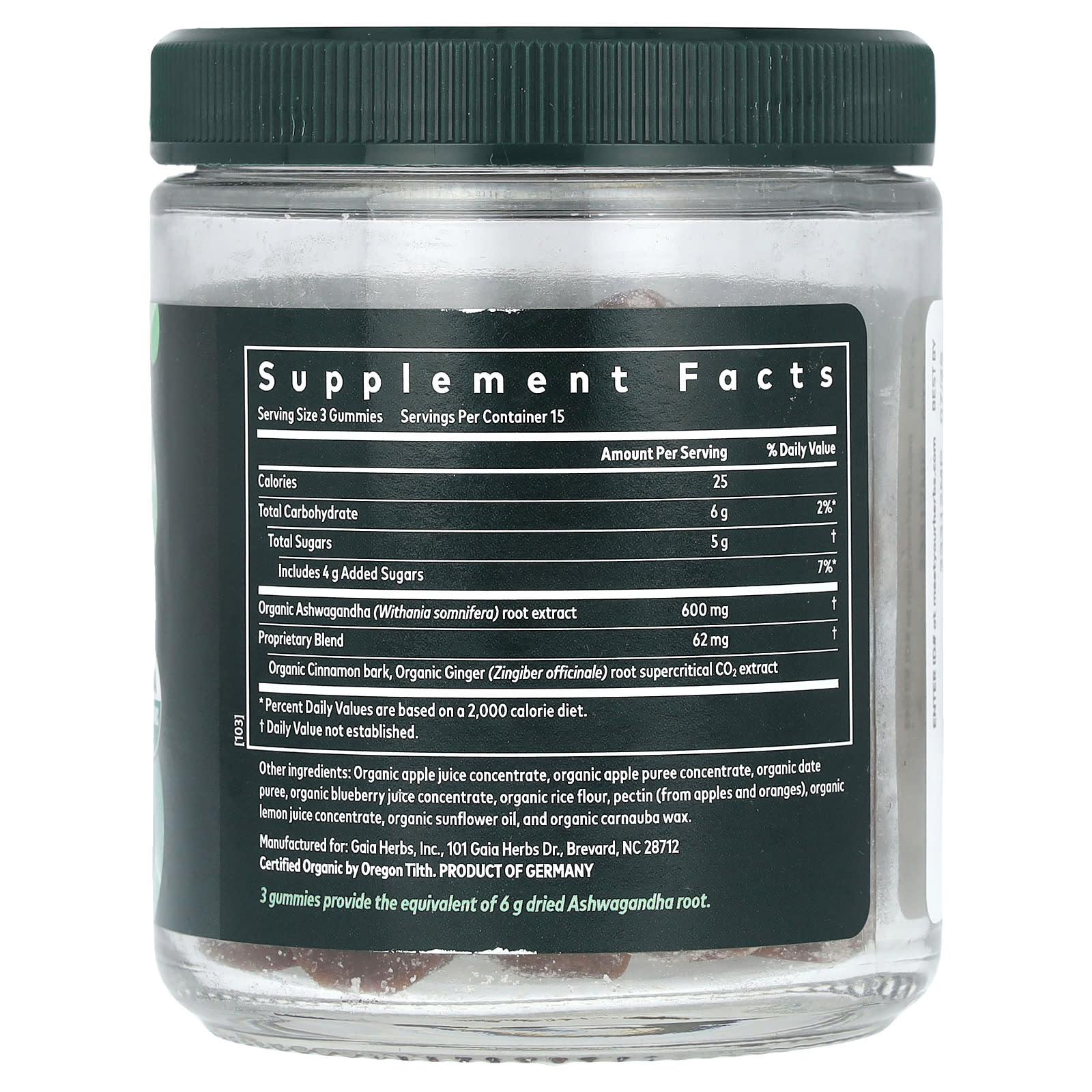 Gaia Herbs Ashwagandha Gummies for Stress Relief | Vegan & USDA Organic - Image 2