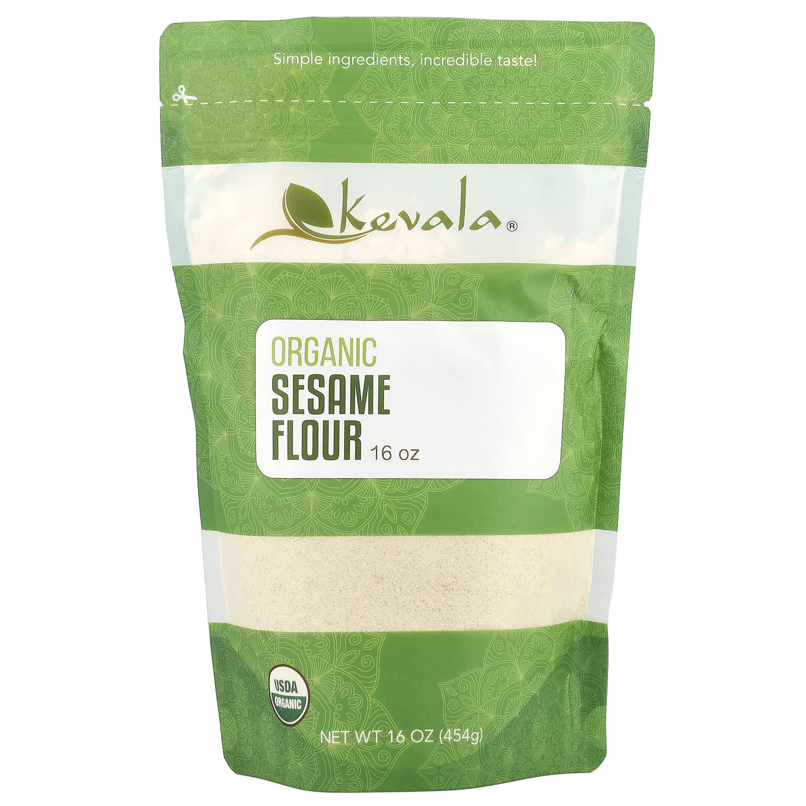 Kevala, Organic Sesame Flour, 16 oz (454 g) - Image 1
