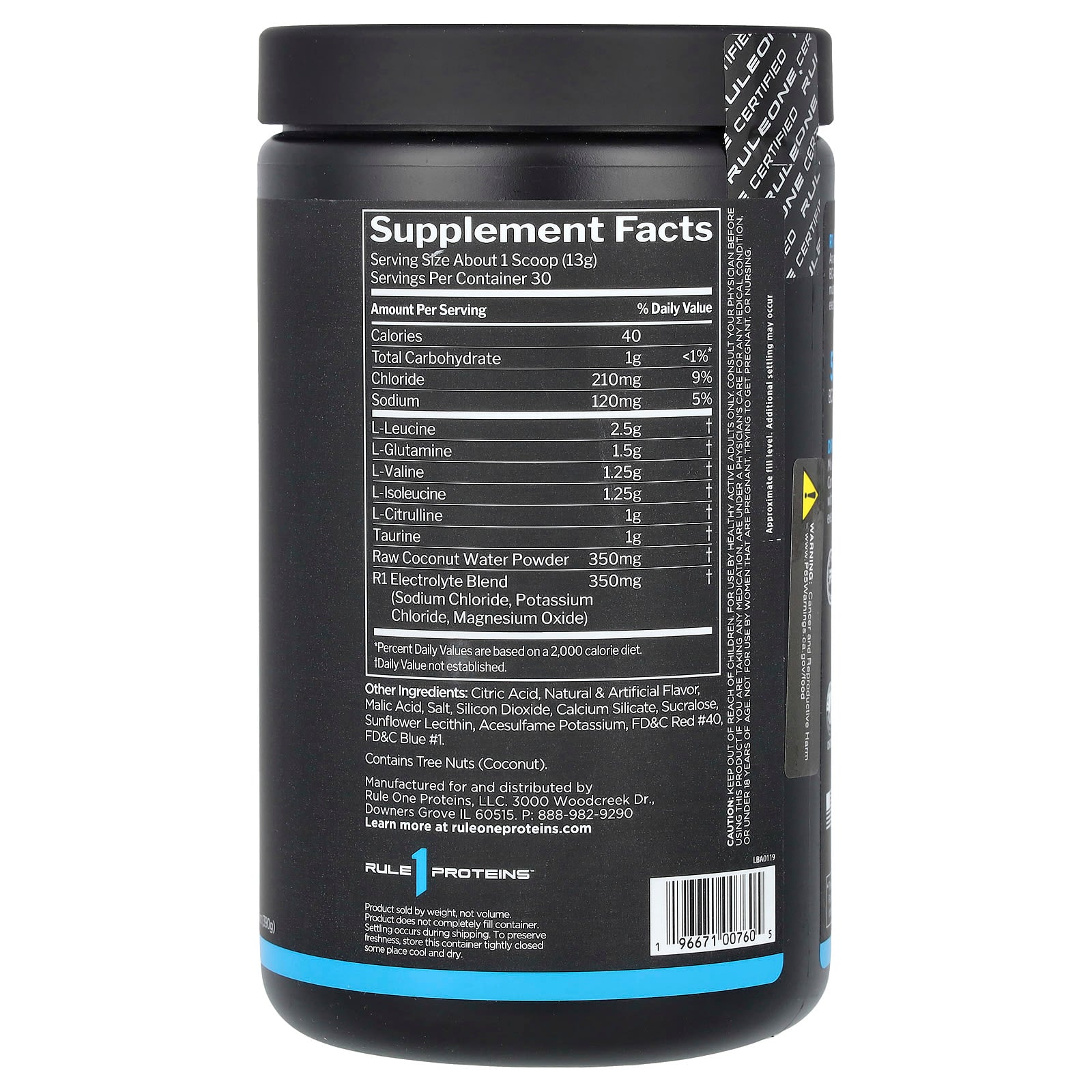 Rule One Proteins, Active BCAA, Grape, 13.76 oz (390 g) - Image 2
