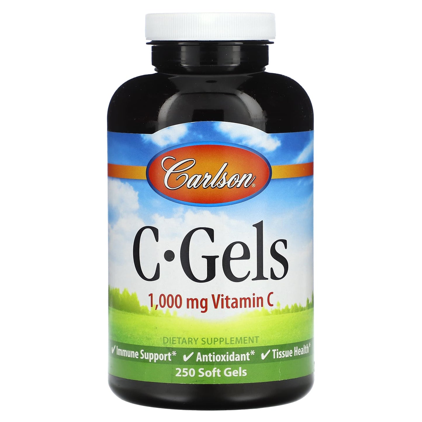 Vitamin C Supplement by Carlson - 1,000 mg, 250 Soft Gels, Immune Support - Image 1