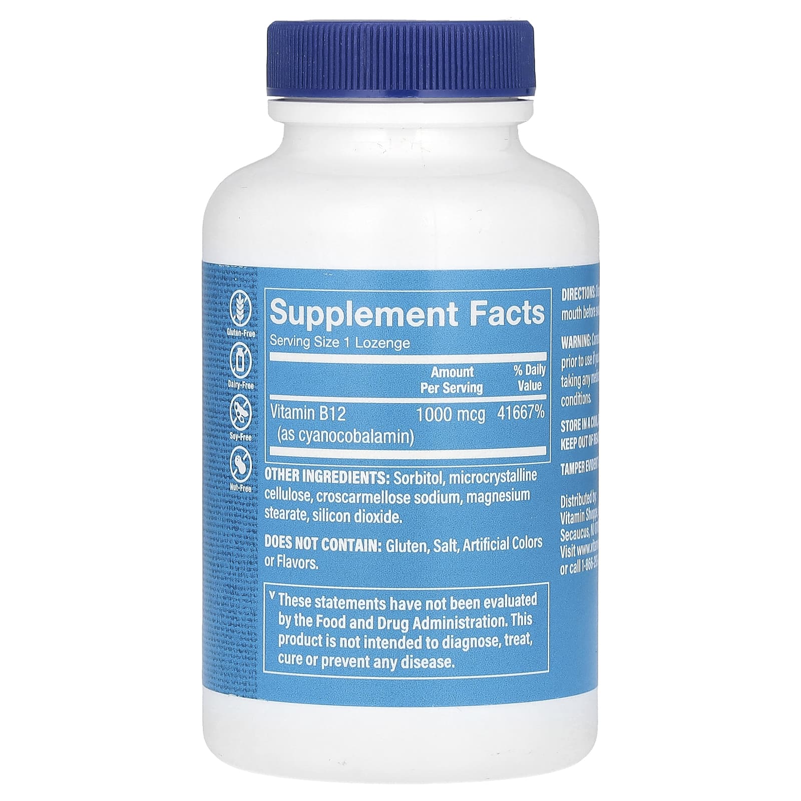 The Vitamin Shoppe, B12, 1,000 mcg, 300 Lozenges