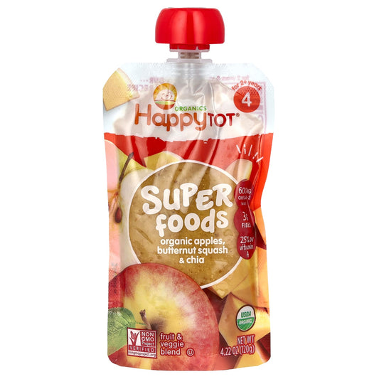 Happy Family Organics Superfoods for Toddlers (2+ Years) - Organic Apples & Chia - Image 1