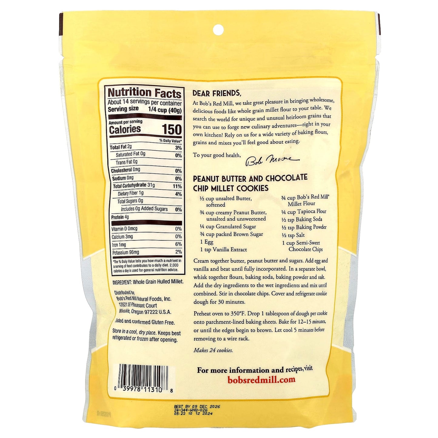 Stone Ground Millet Flour by Bob's Red Mill - Gluten Free & Non-GMO - Image 2