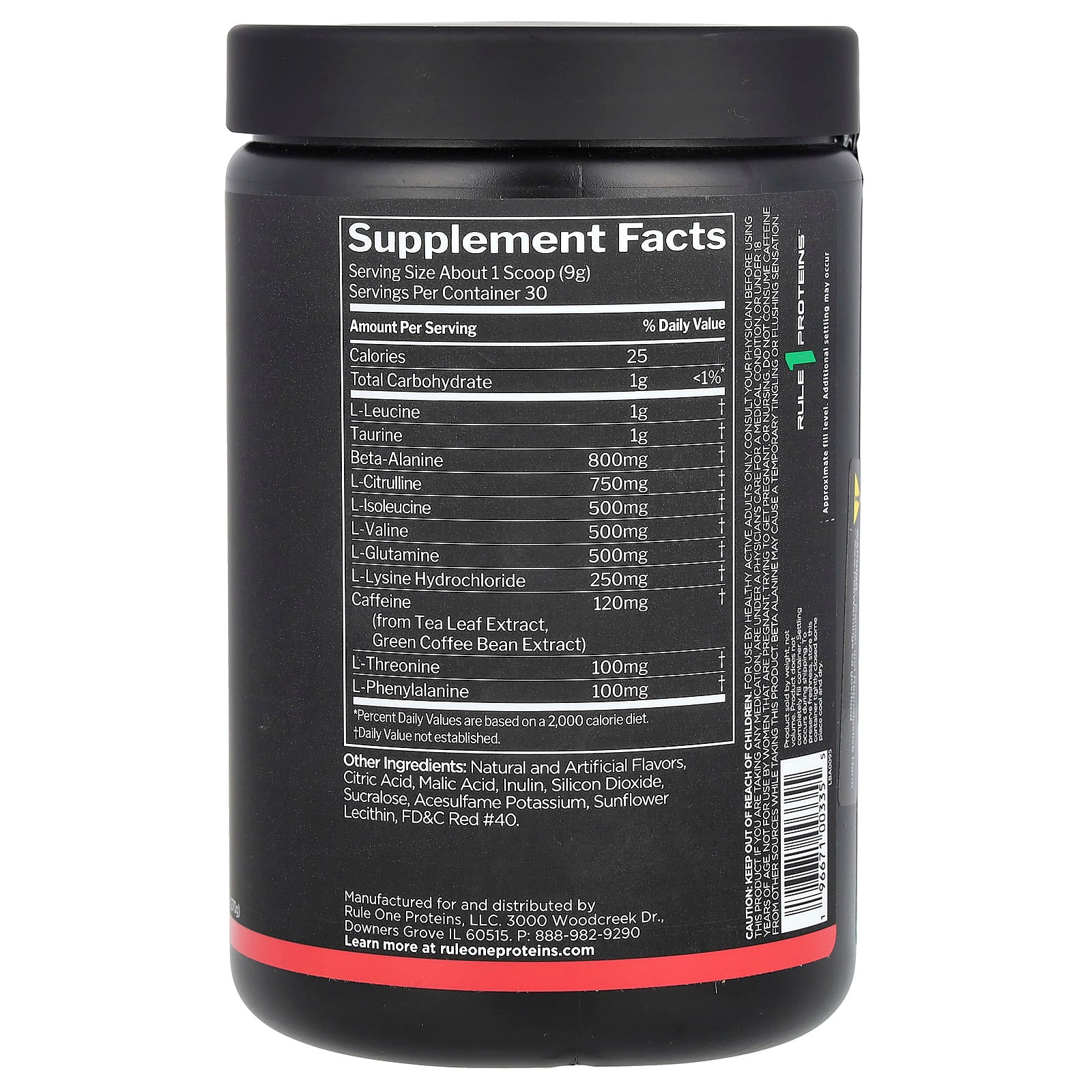 Rule One Proteins, Energized Amino, Watermelon, 9.52 oz (270 g) - Image 2