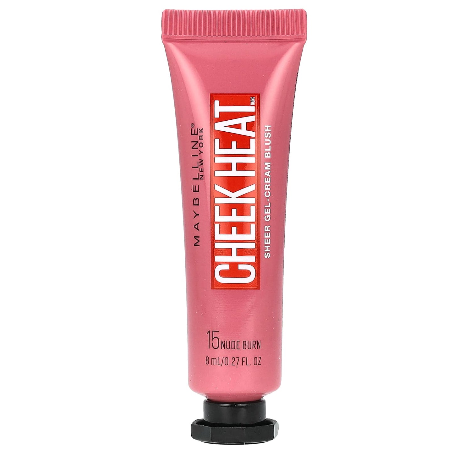 Maybelline, Cheek Heat, Sheer Gel-Cream Blush, 15 Nude Burn, 0.27 fl oz (8 ml) - Image 1