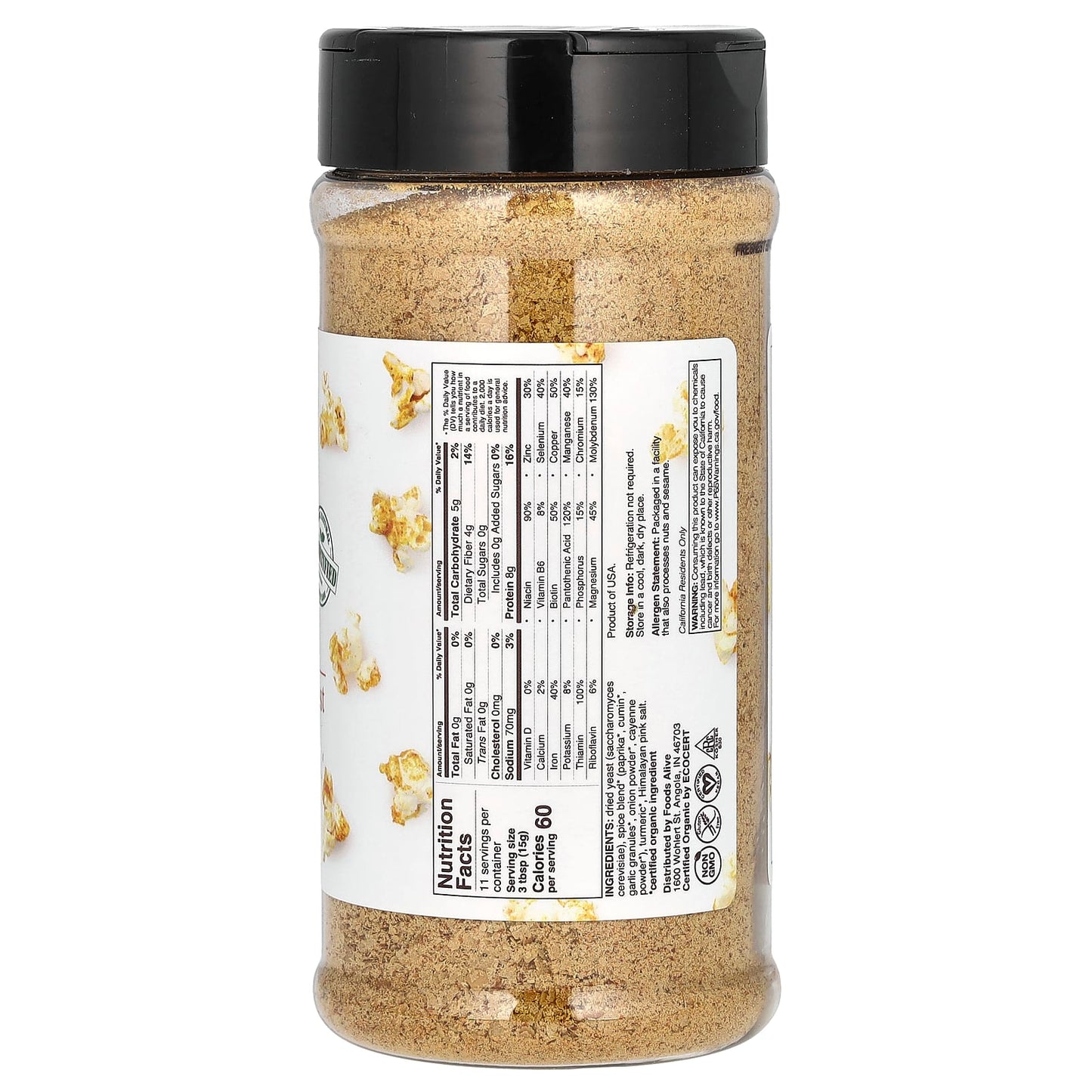 Nutritional Yeast by Foods Alive - Nacho Cheesy Delight - Image 2