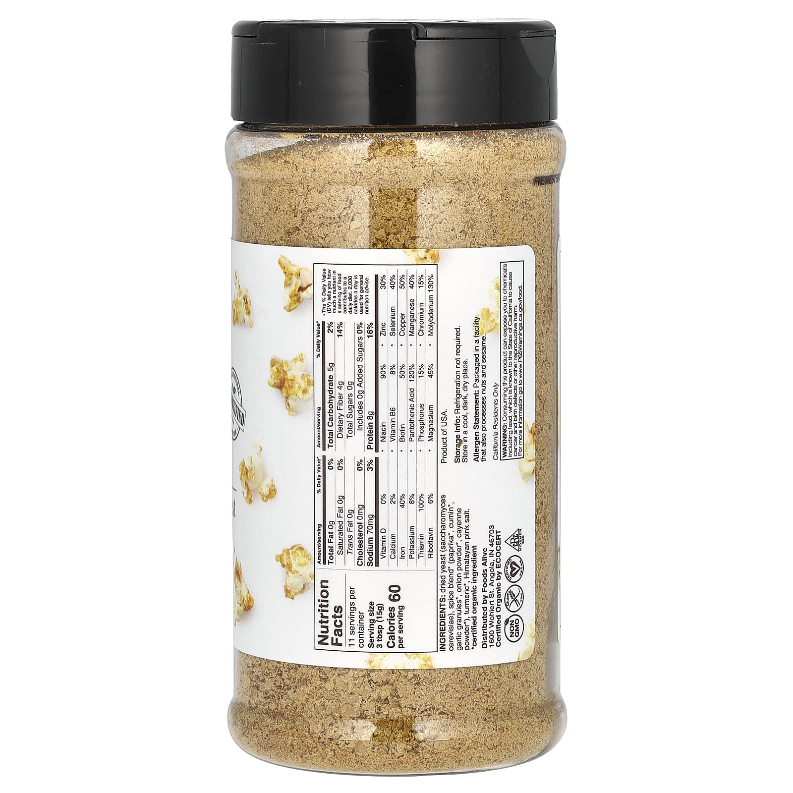 Nutritional Yeast by Foods Alive - Nacho Cheesy Delight - Image 2
