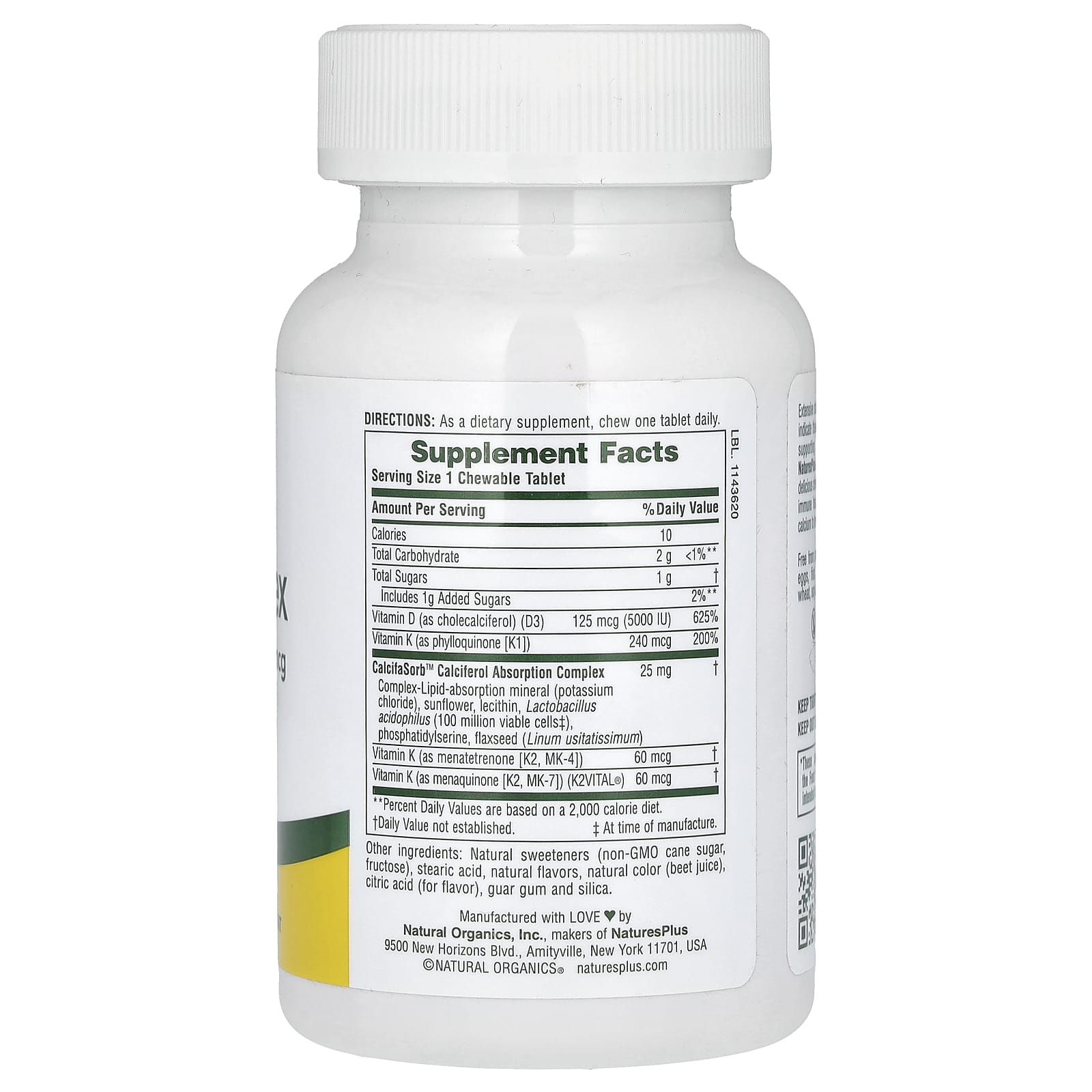 NaturesPlus, Chewable D & K Complex, Mixed Berry, 60 Tablets - Image 2