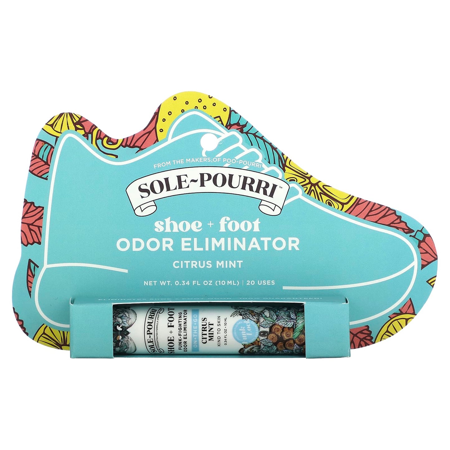 Poo-Pourri, Sole-Pourri™  Shoe + Foot Odor Eliminator, Citrus Mint, 0.34 fl oz (10 ml) - Image 2