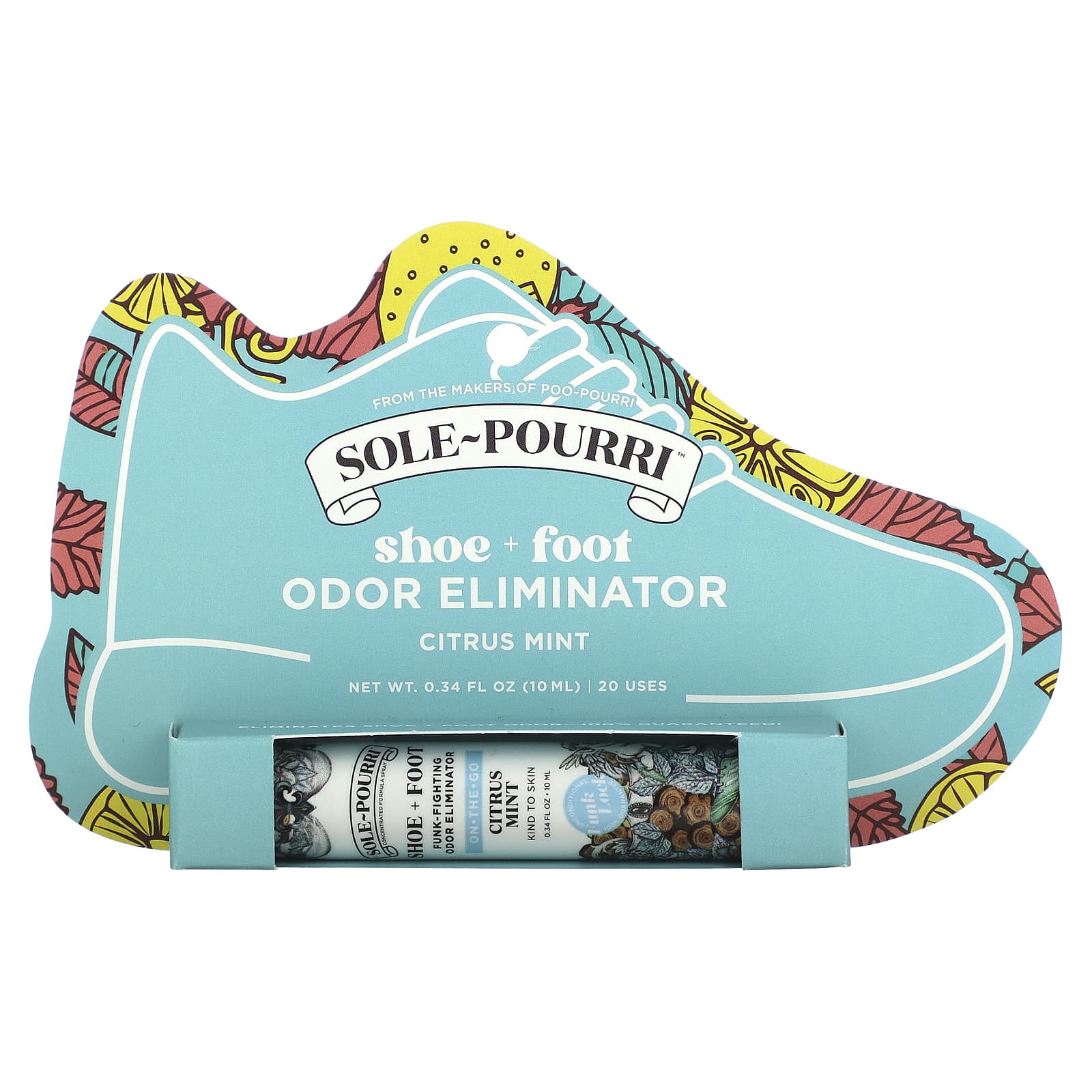Poo-Pourri, Sole-Pourri™  Shoe + Foot Odor Eliminator, Citrus Mint, 0.34 fl oz (10 ml) - Image 2