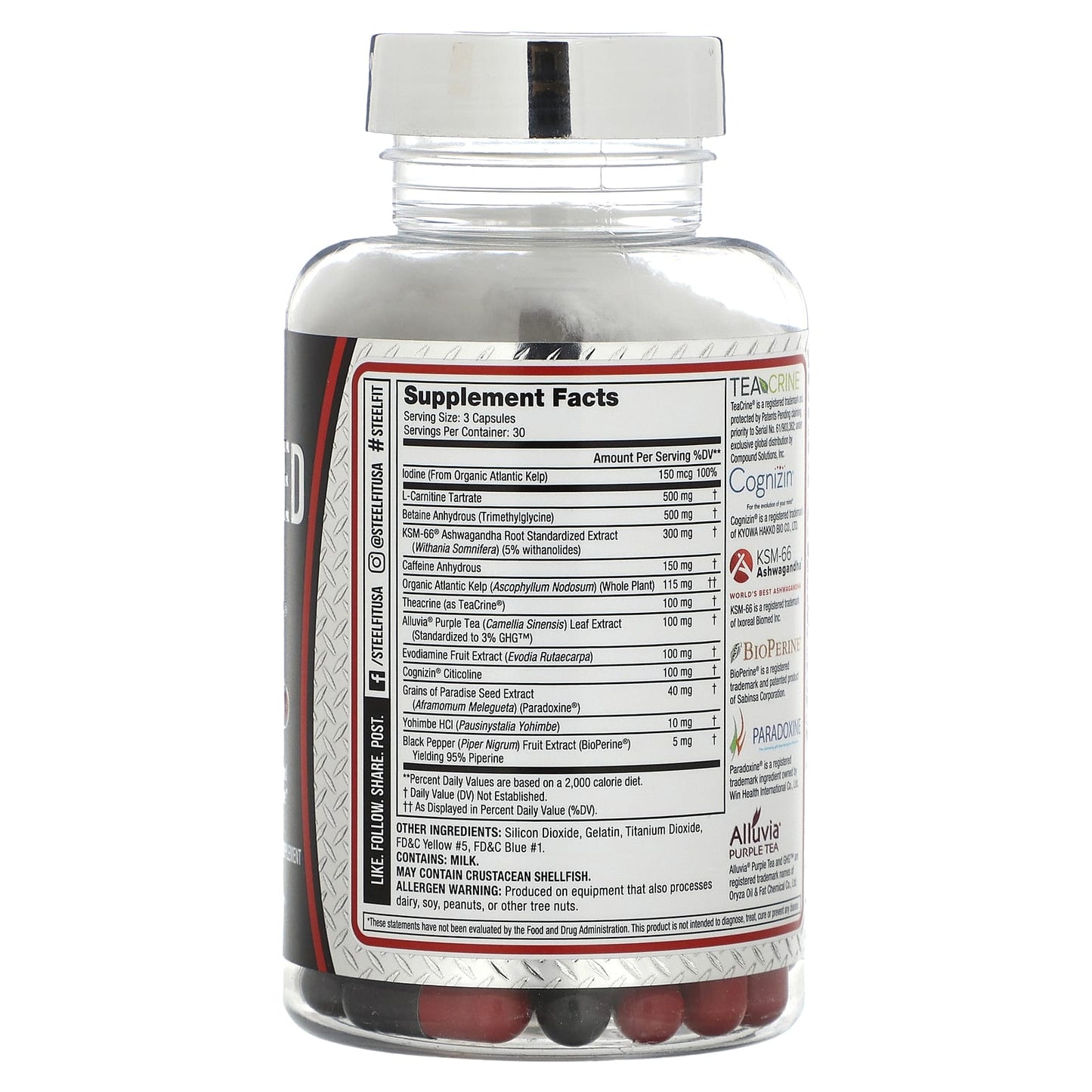 SteelFit, Shredded Steel, Weight Loss Solution, 90 Capsules - Image 2
