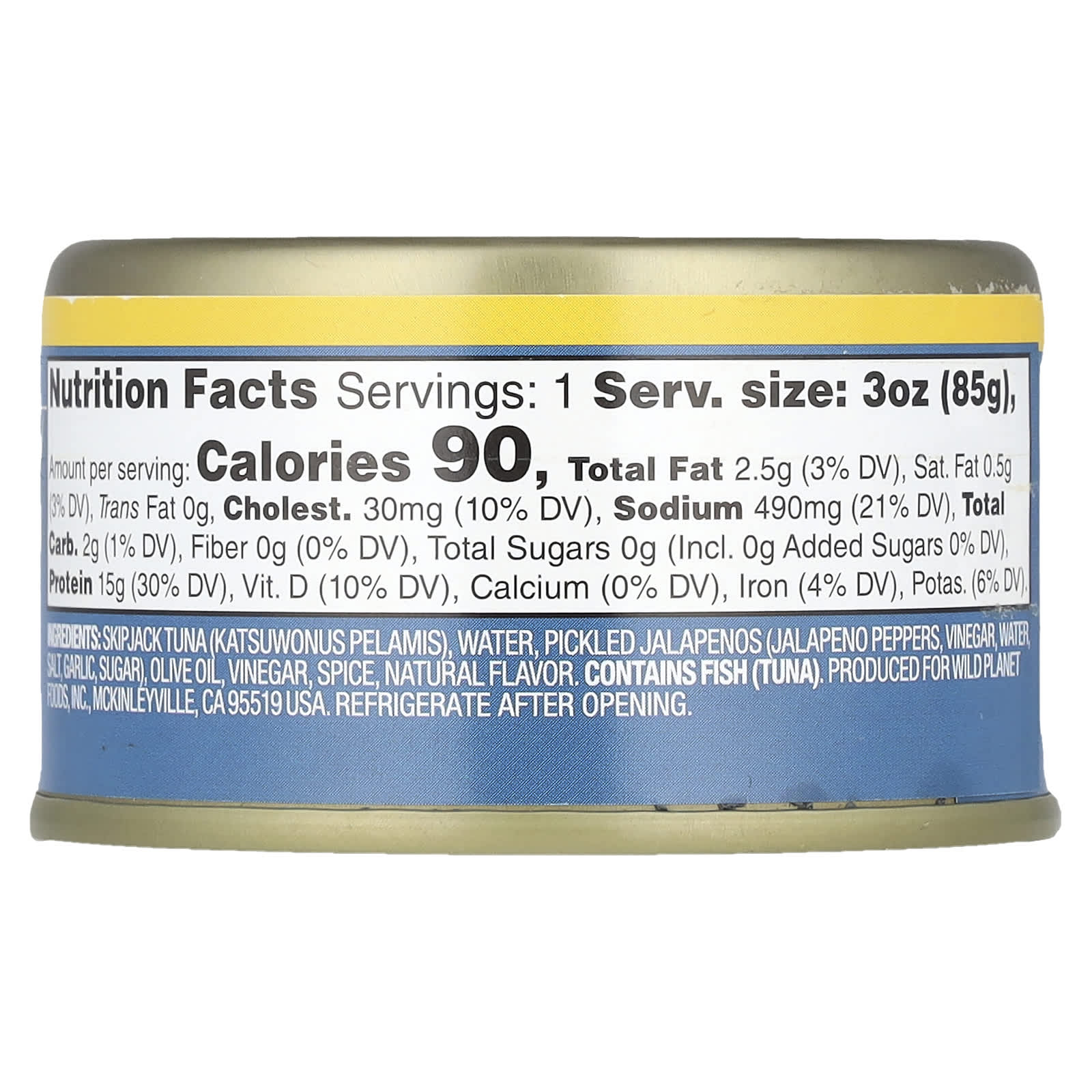 Wild Planet, SkipJack Wild Tuna with Jalapeno & Cumin, 3 oz (85 g) - Image 2