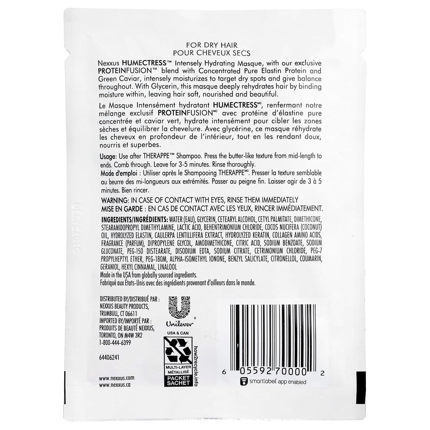 Nexxus, Humectress™ Intensely Hydrating Hair Masque, Ultimate Moisture, For Dry Hair , 1.5 oz (43 g) - Image 2