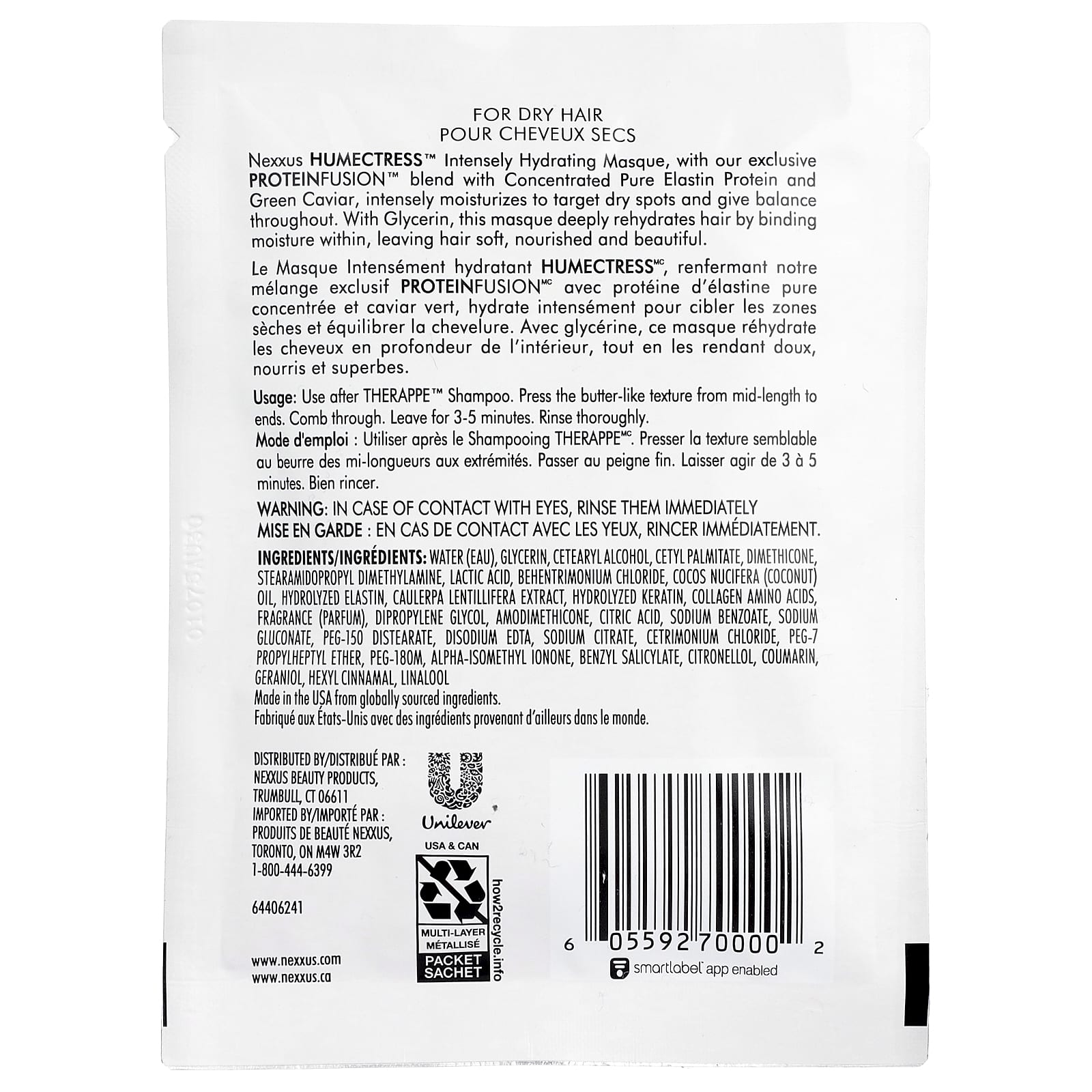 Nexxus, Humectress™ Intensely Hydrating Hair Masque, Ultimate Moisture, For Dry Hair , 1.5 oz (43 g) - Image 2