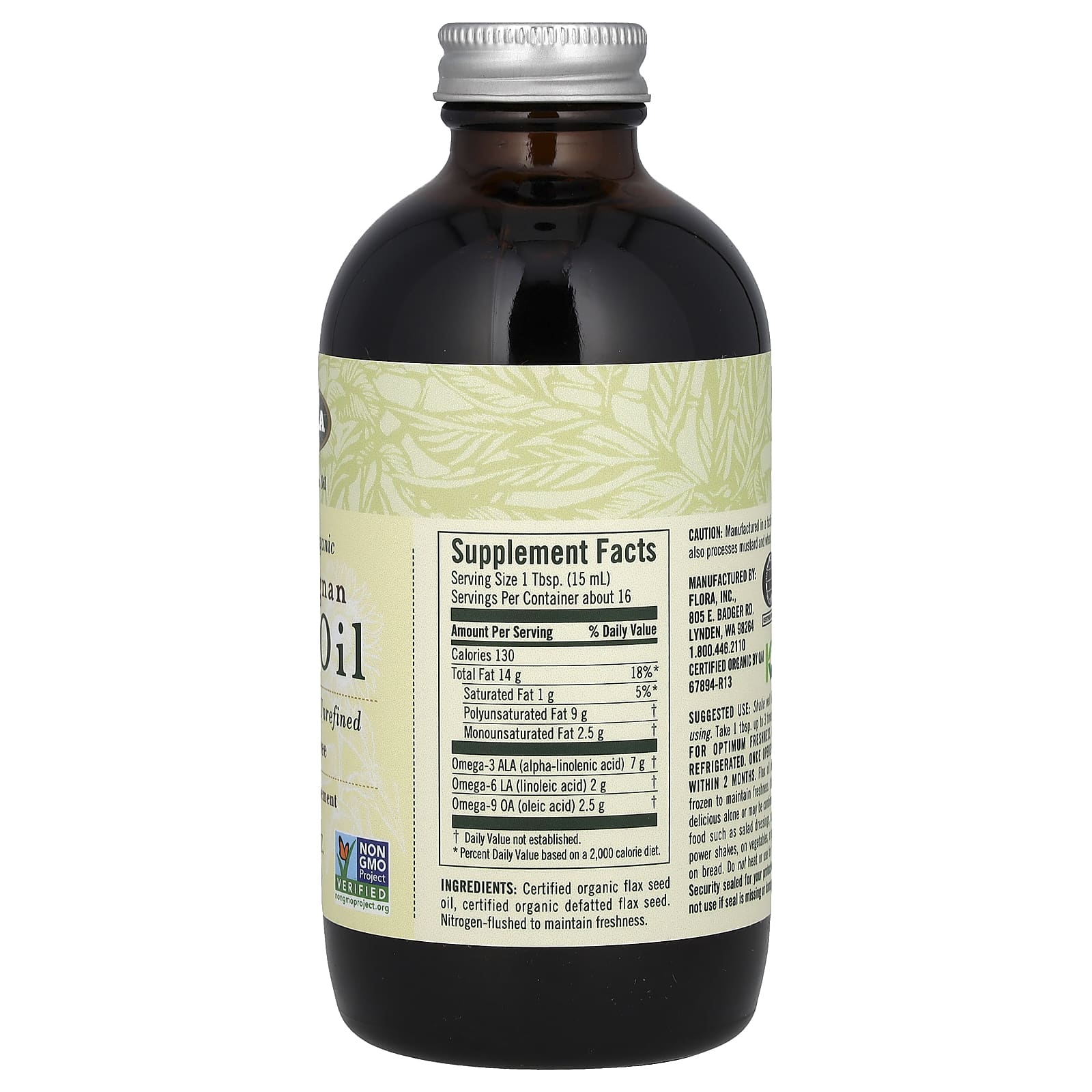 Certified Organic High Lignan Flax Oil for Omega-Rich Nutrition - Image 2