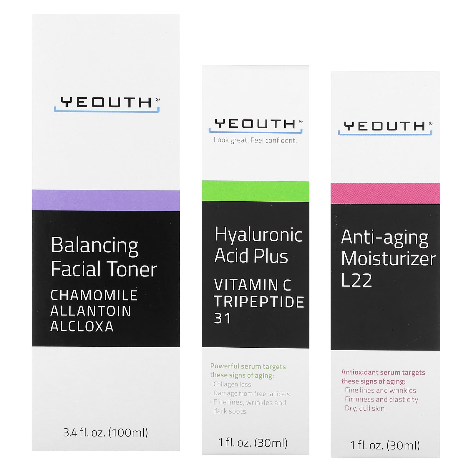 YEOUTH, Essential Anti-Aging Skin Care System, 3 Piece Set - Image 2
