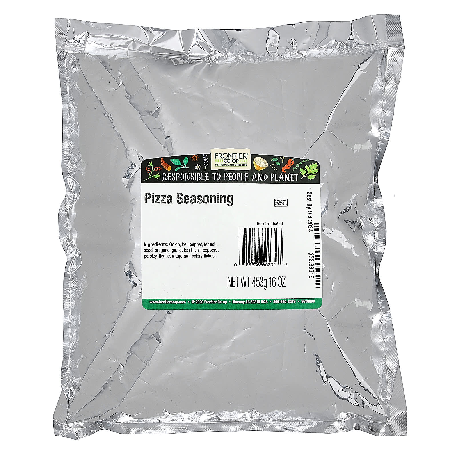 Frontier Co-op Pizza Seasoning, 16 oz (453g) - Non-Irradiated & Kosher - Image 2