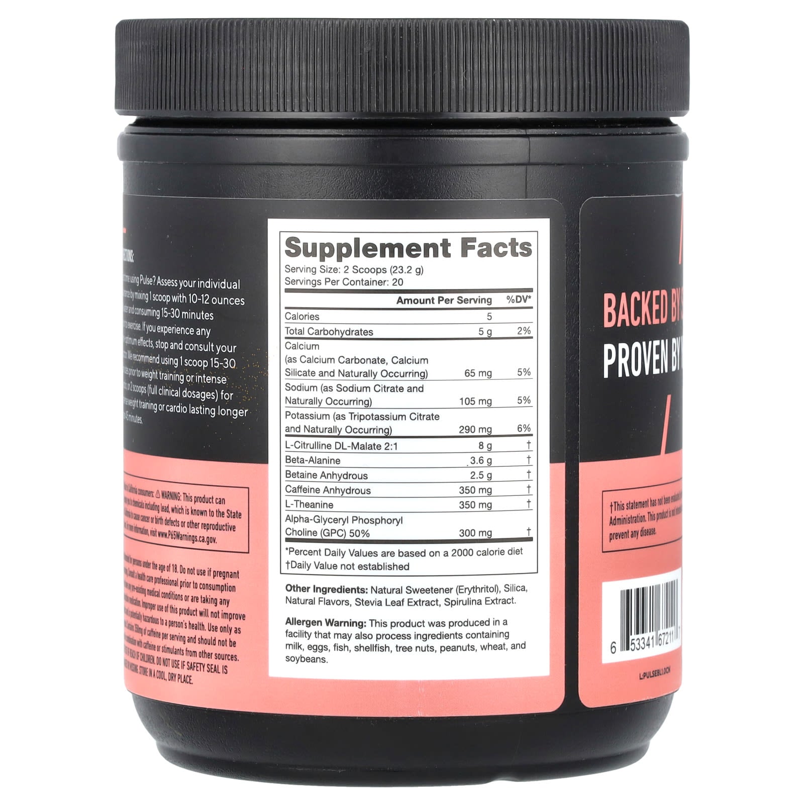 Legion Athletics, Pulse, Pre-Workout Drink, Blueberry Lemonade , 1.02 lbs (464 g) - Image 2