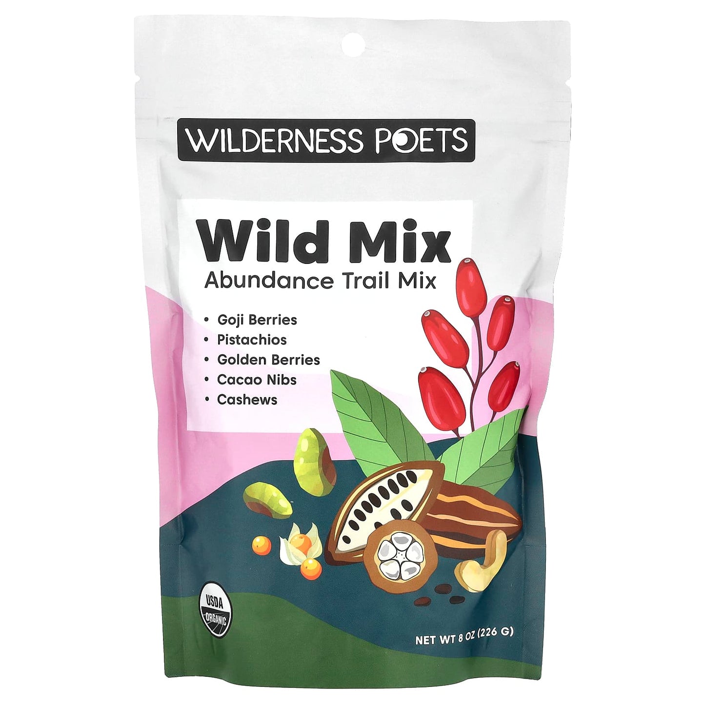 Wilderness Poets, Wild Mix, Abundance Trail Mix, 8 oz (226 g) - Image 1