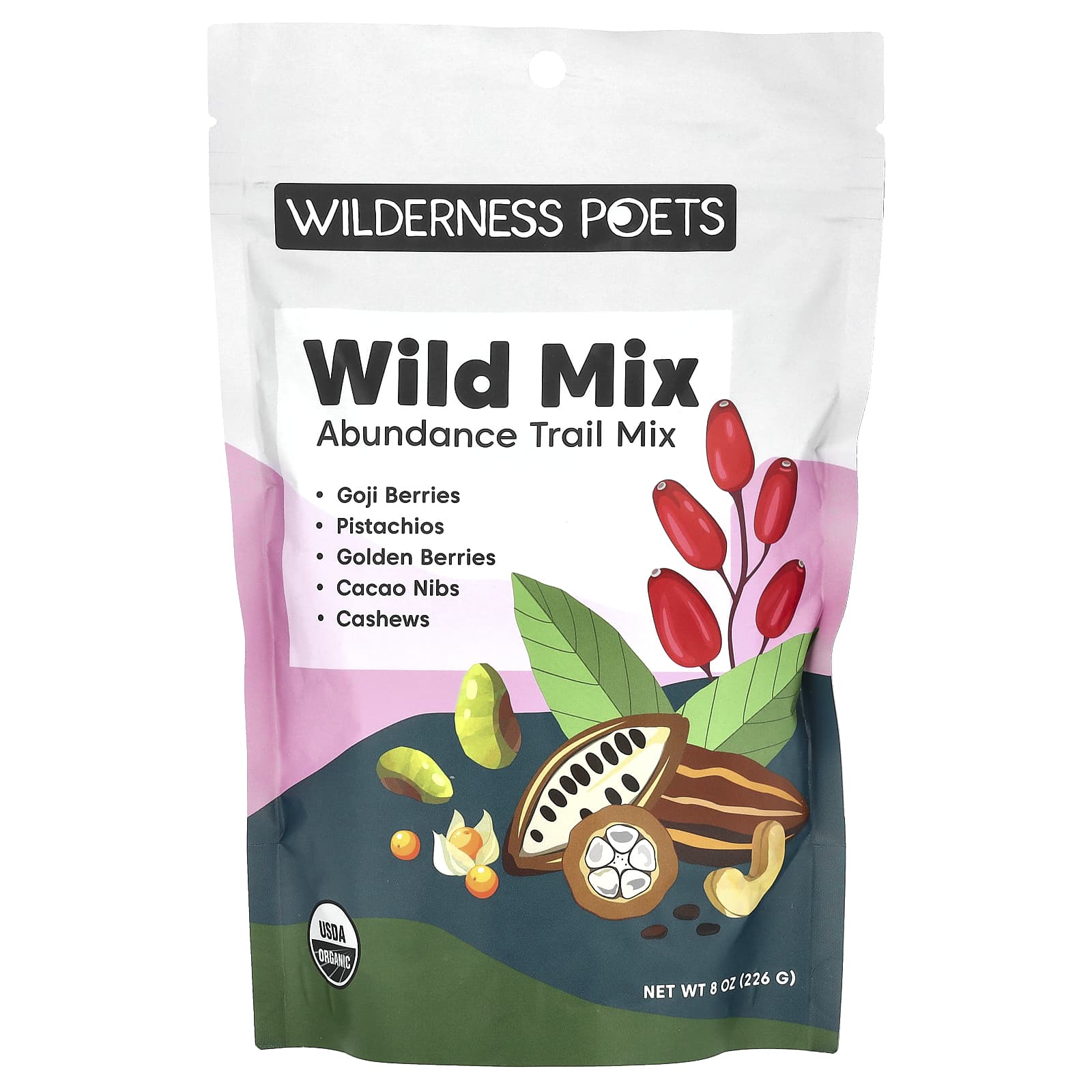Wilderness Poets, Wild Mix, Abundance Trail Mix, 8 oz (226 g) - Image 1