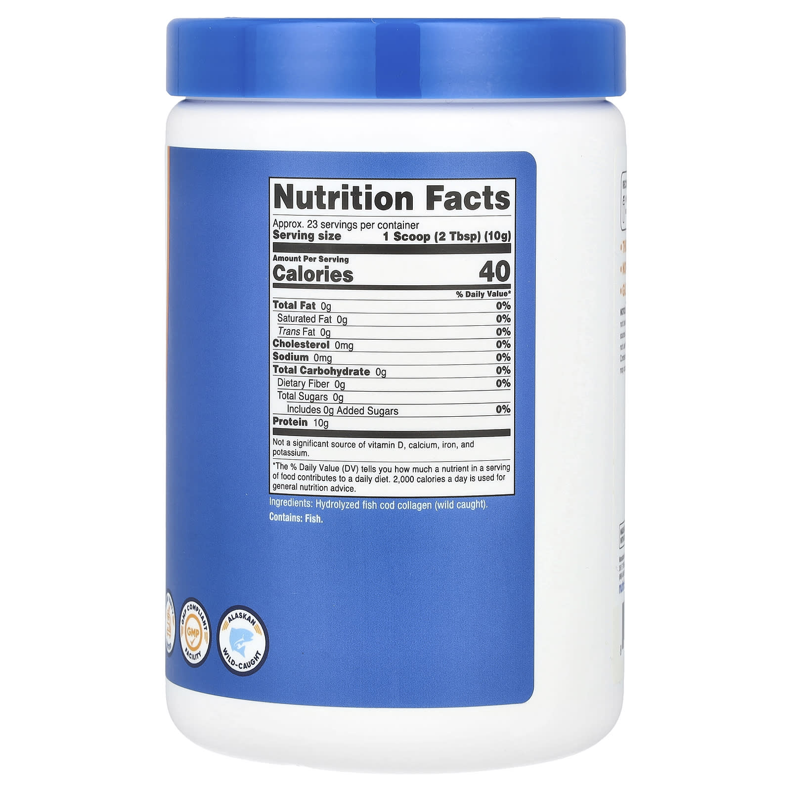 Nutricost, Marine Collagen From Wild-Caught Fish, Unflavored, 8.1 oz (227 g) - Image 2