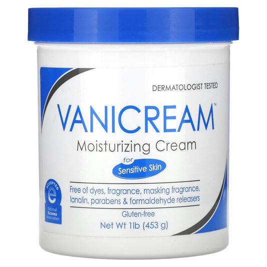 Vanicream, Moisturizing Cream, For Dry, Irritated or Sensitive Skin, 1 lb (453 g) - Image 1