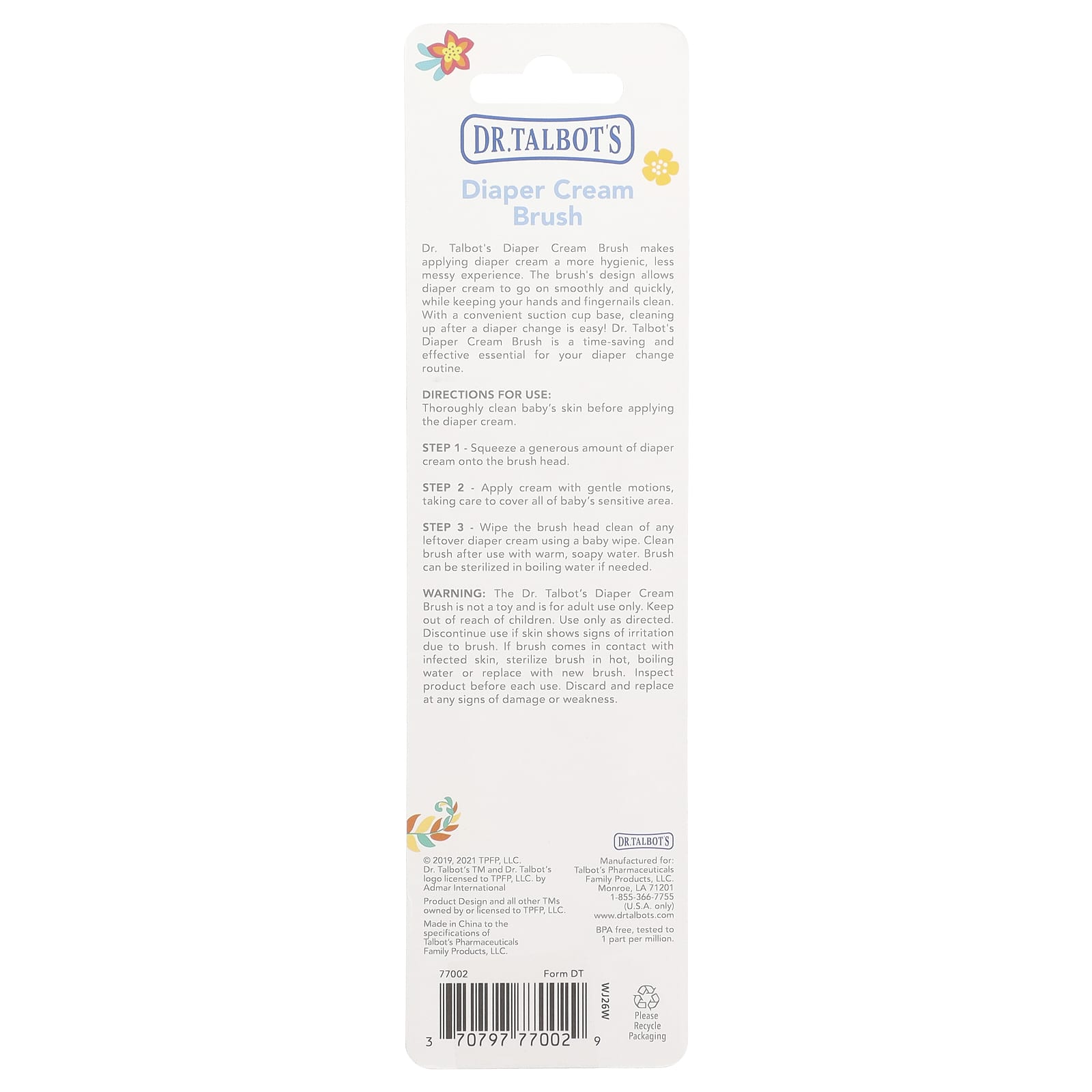 Dr. Talbot's Diaper Cream Application Brush - Hygienic & Easy - Image 2