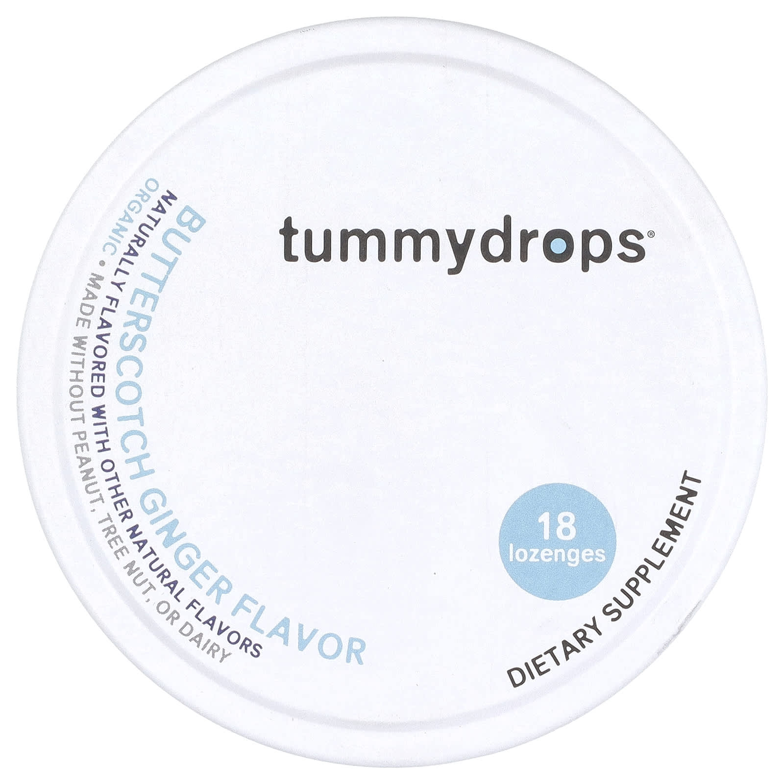 Tummydrops, Butterscotch Ginger, 18 Lozenges - Image 1