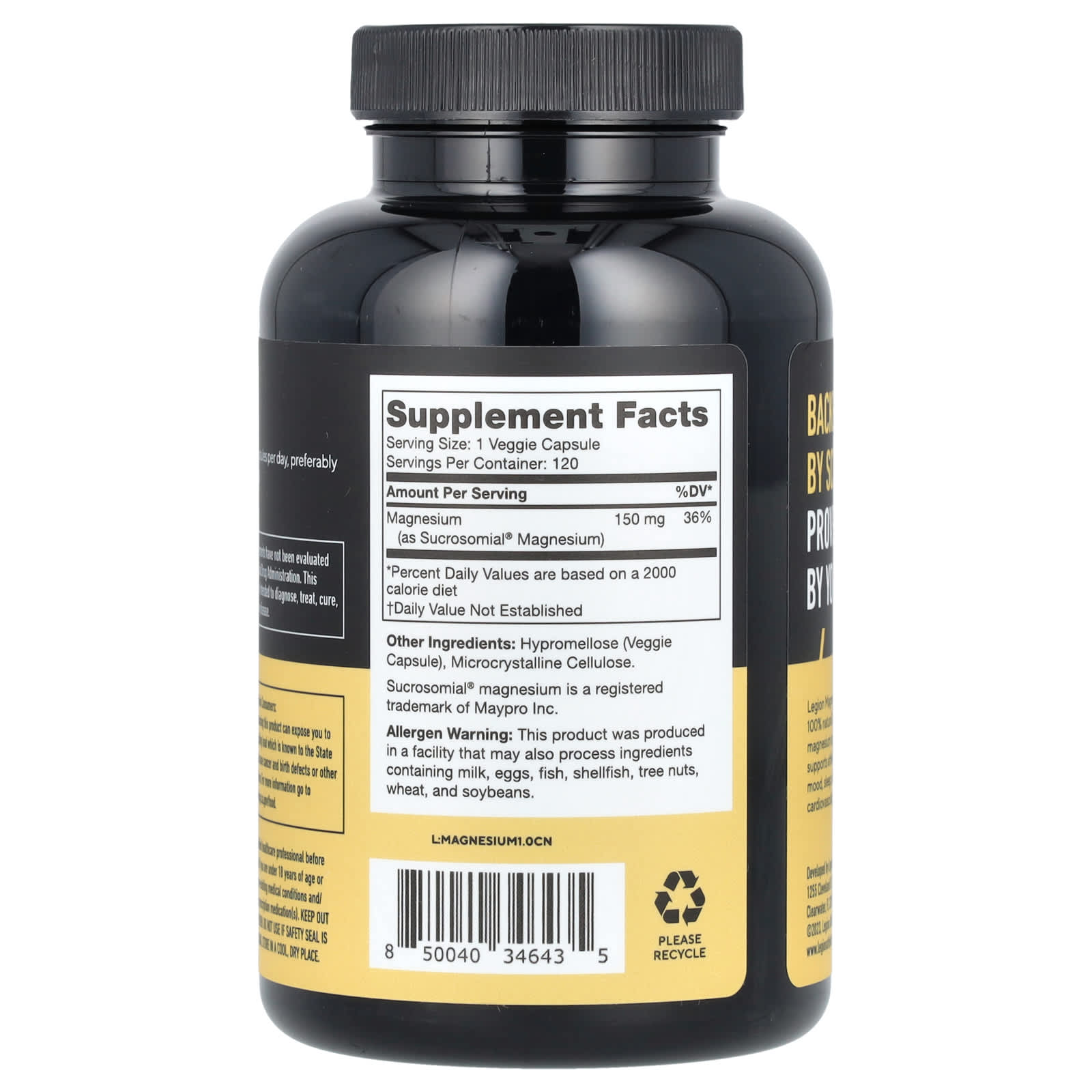 Legion Athletics, Magnesium, 120 Capsules - Image 2