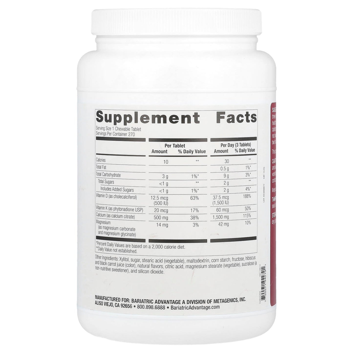Bariatric Calcium Citrate Supplement | Wild Cherry Flavor - Image 2