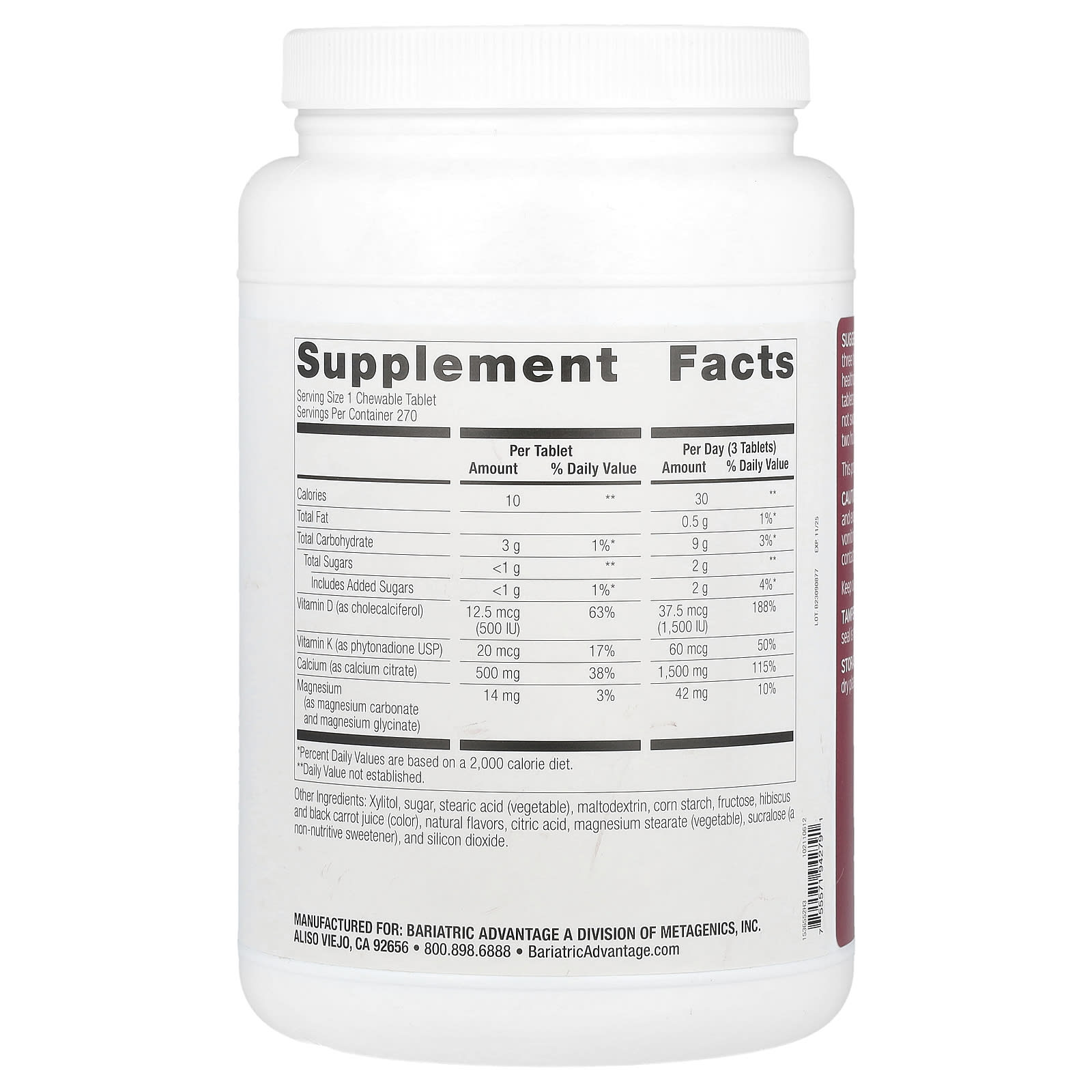 Bariatric Calcium Citrate Supplement | Wild Cherry Flavor - Image 2