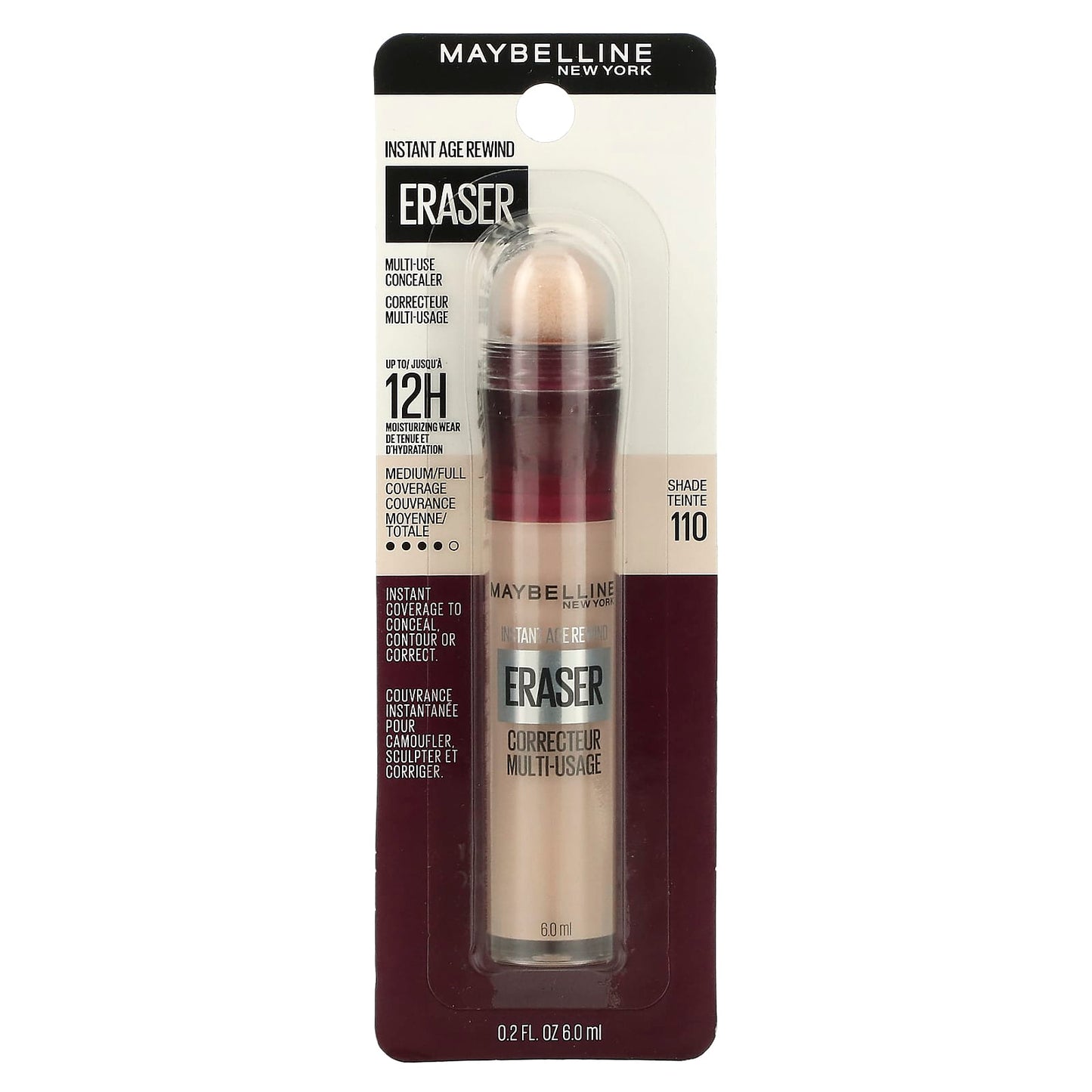 Maybelline, Instant Age Rewind, Eraser, Multi-Use Concealer,  110 Fair, 0.2 fl oz (6 ml) - Image 2
