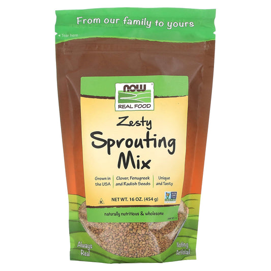 NOW Foods, Real Food, Zesty Sprouting Mix, 16 oz (454 g) - Image 1