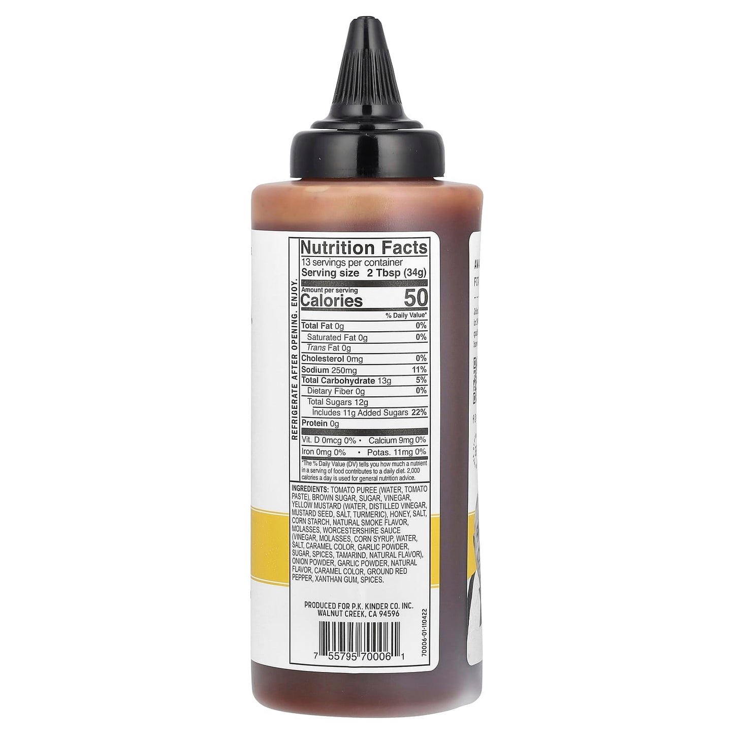 KINDER'S, BBQ Sauce, Honey, 15.5 oz (439 g) - Image 2