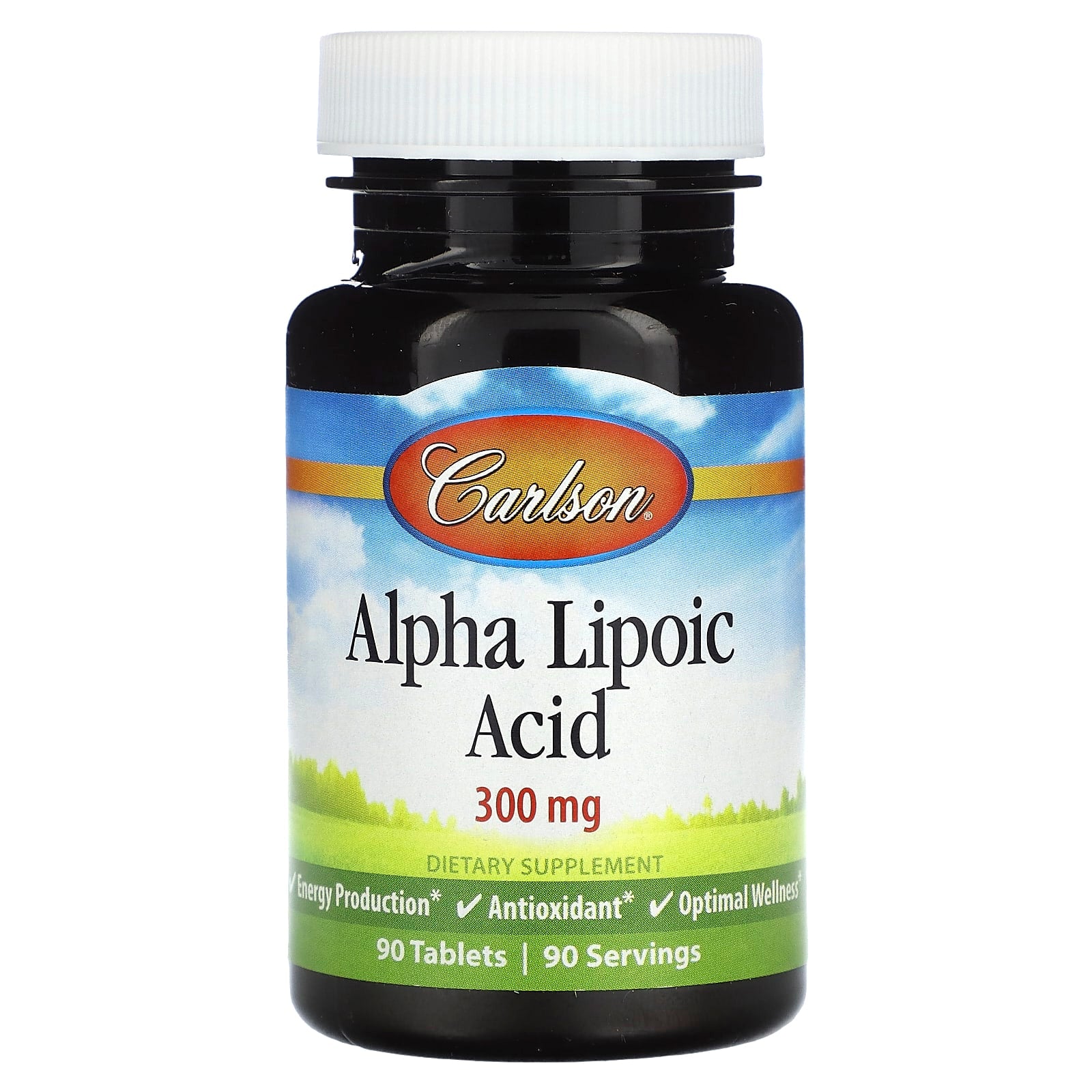 Boost Energy & Wellness with Carlson Alpha Lipoic Acid, 90 Tablets - Image 1